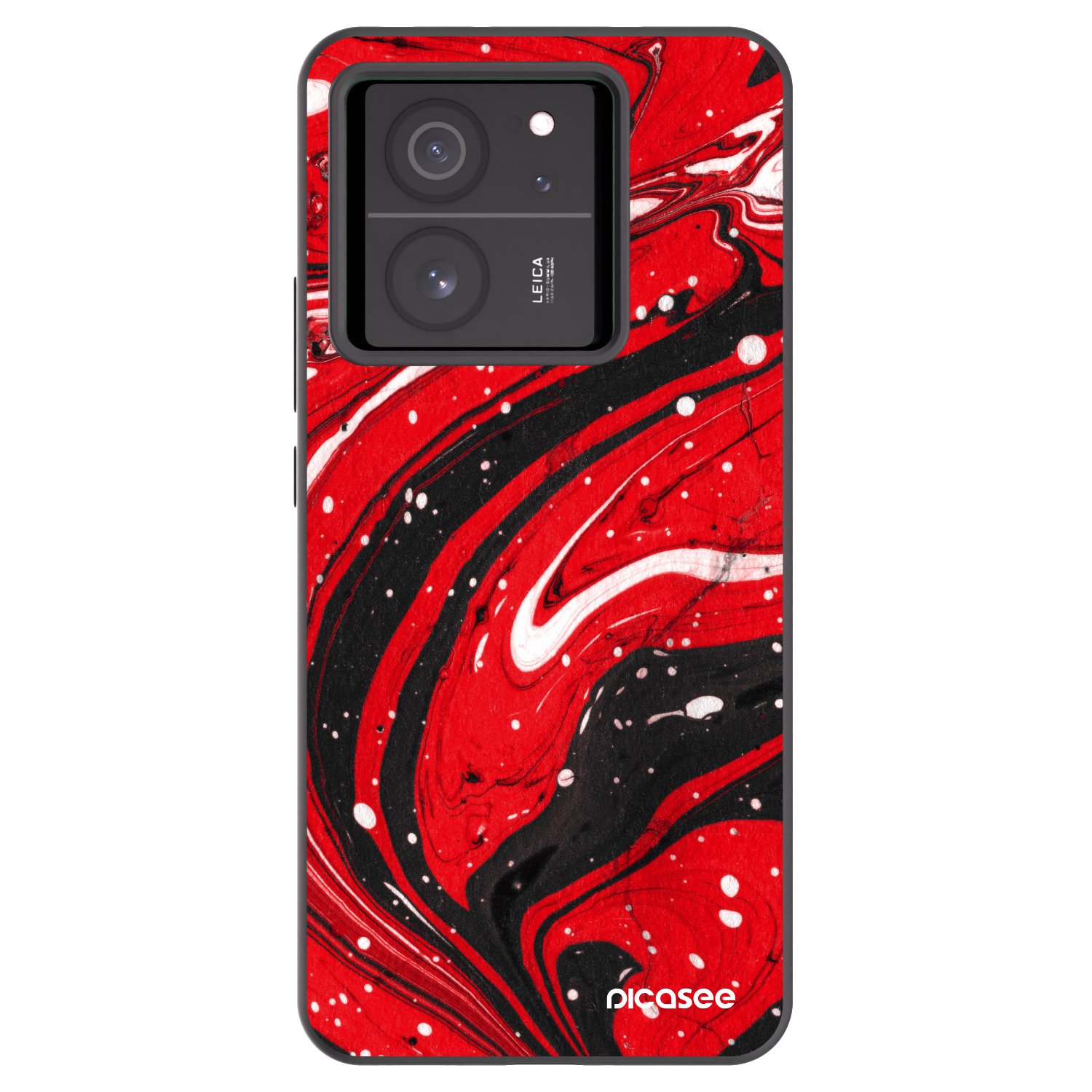 Picasee crna silikonska maskica za Xiaomi 13T Pro - Red black