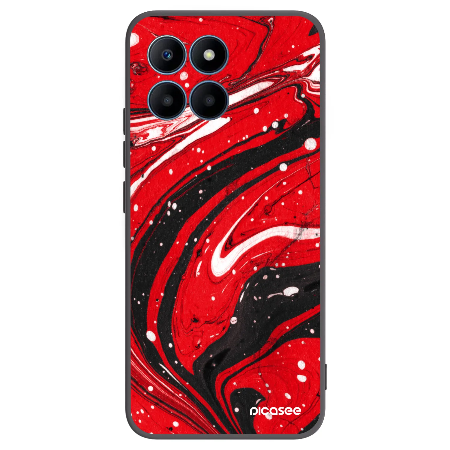 Picasee crna silikonska maskica za Honor 70 Lite - Red black