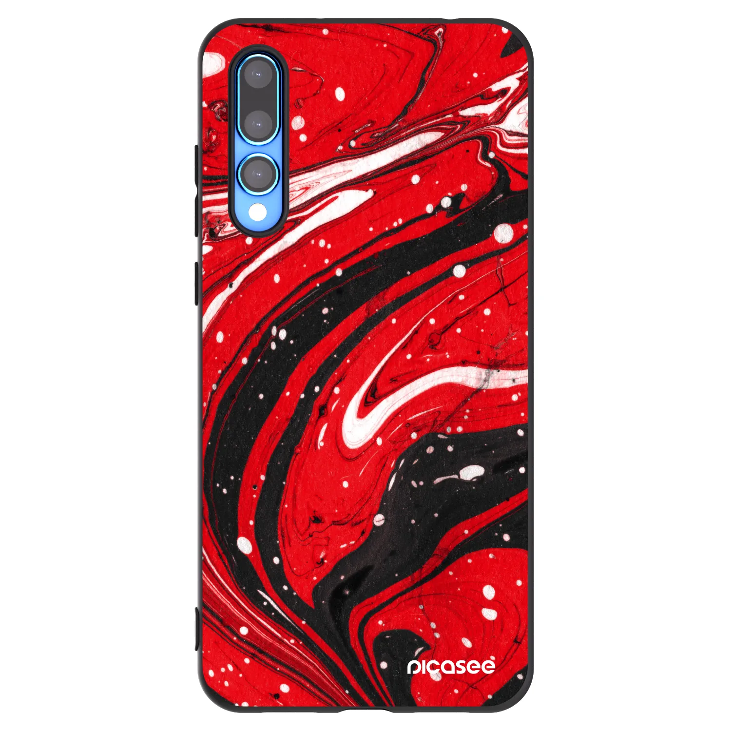 Picasee crna silikonska maskica za Huawei P20 Pro - Red black