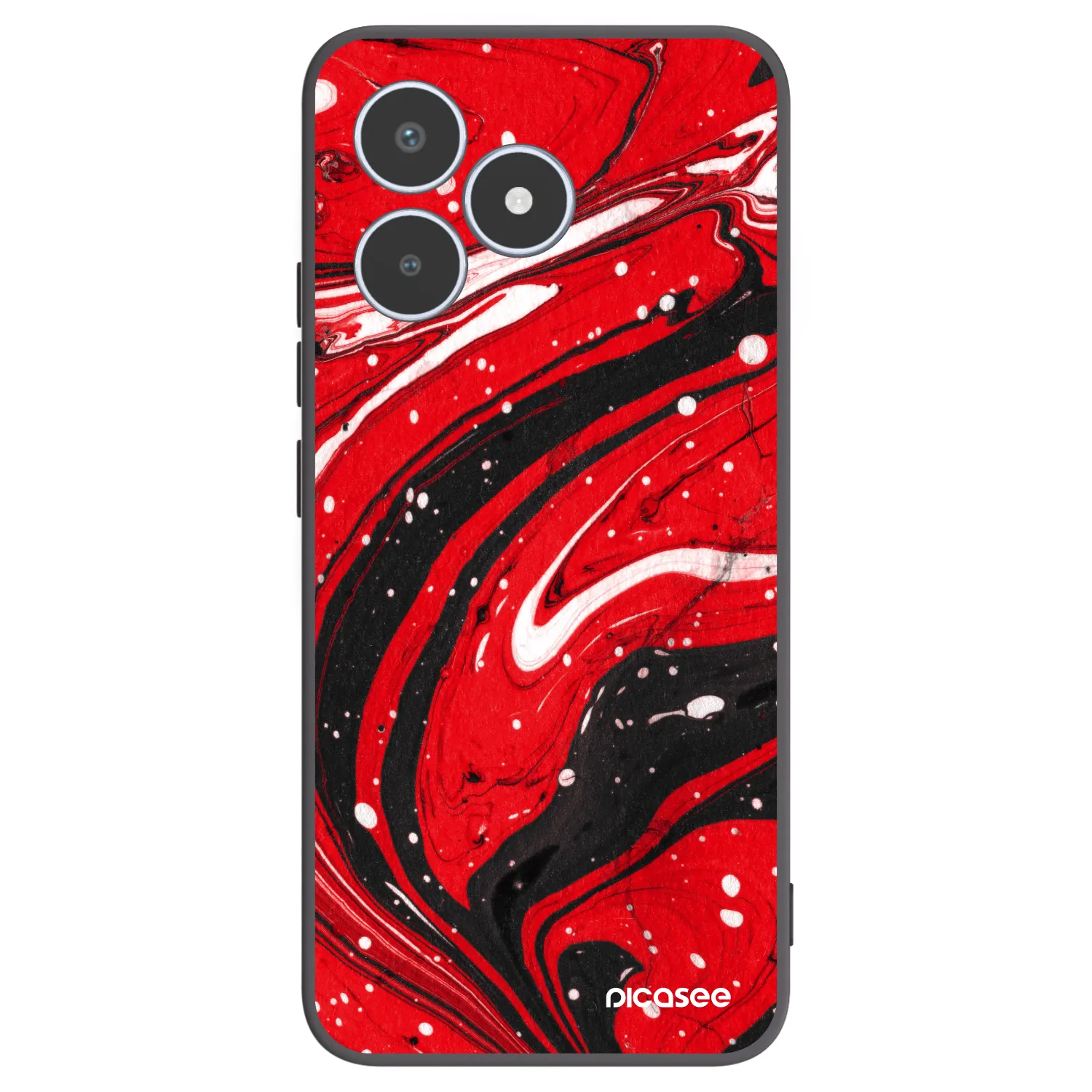 Picasee crna silikonska maskica za Realme C53 - Red black
