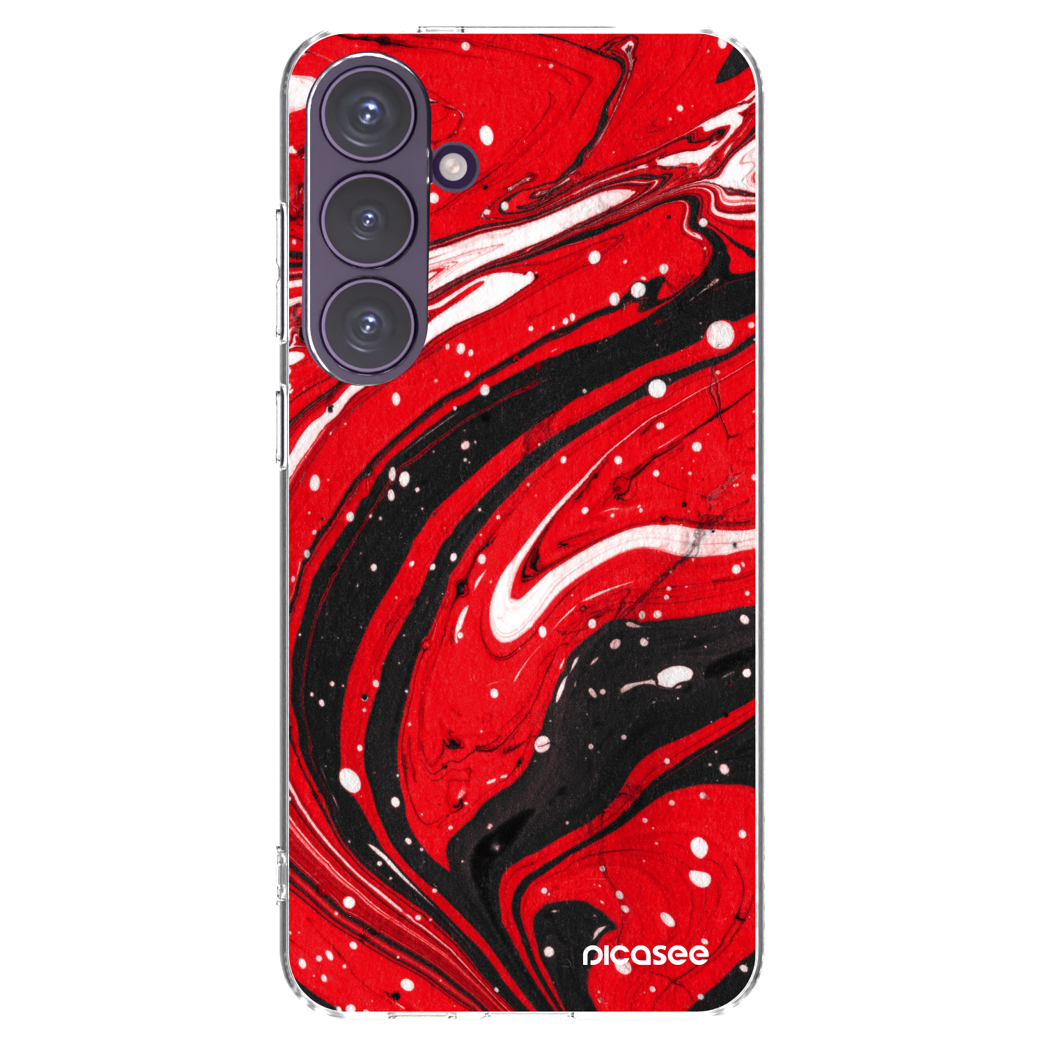 Picasee silikonska prozirna maskica za Samsung Galaxy S24+ S926B 5G - Red black