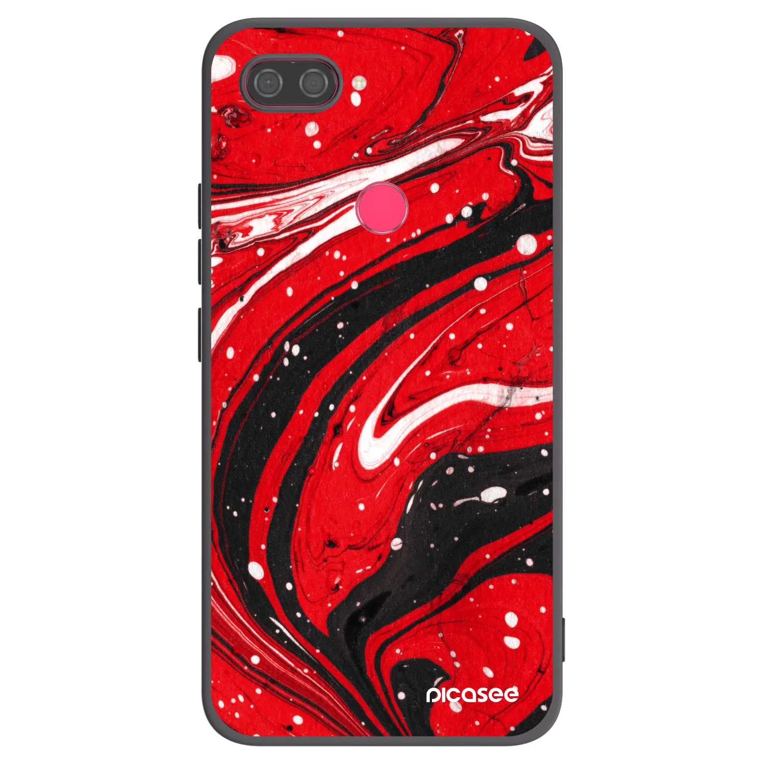 Picasee crna silikonska maskica za Xiaomi Mi 8 Lite - Red black