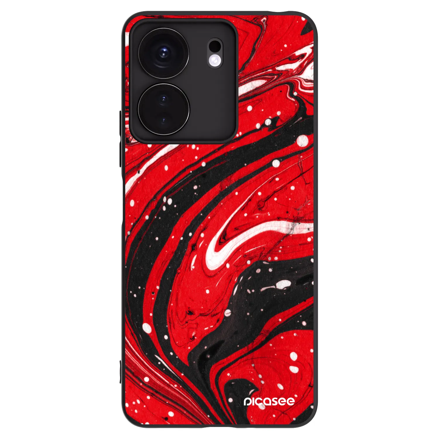 Picasee crna silikonska maskica za Xiaomi Redmi 13C 4G - Red black