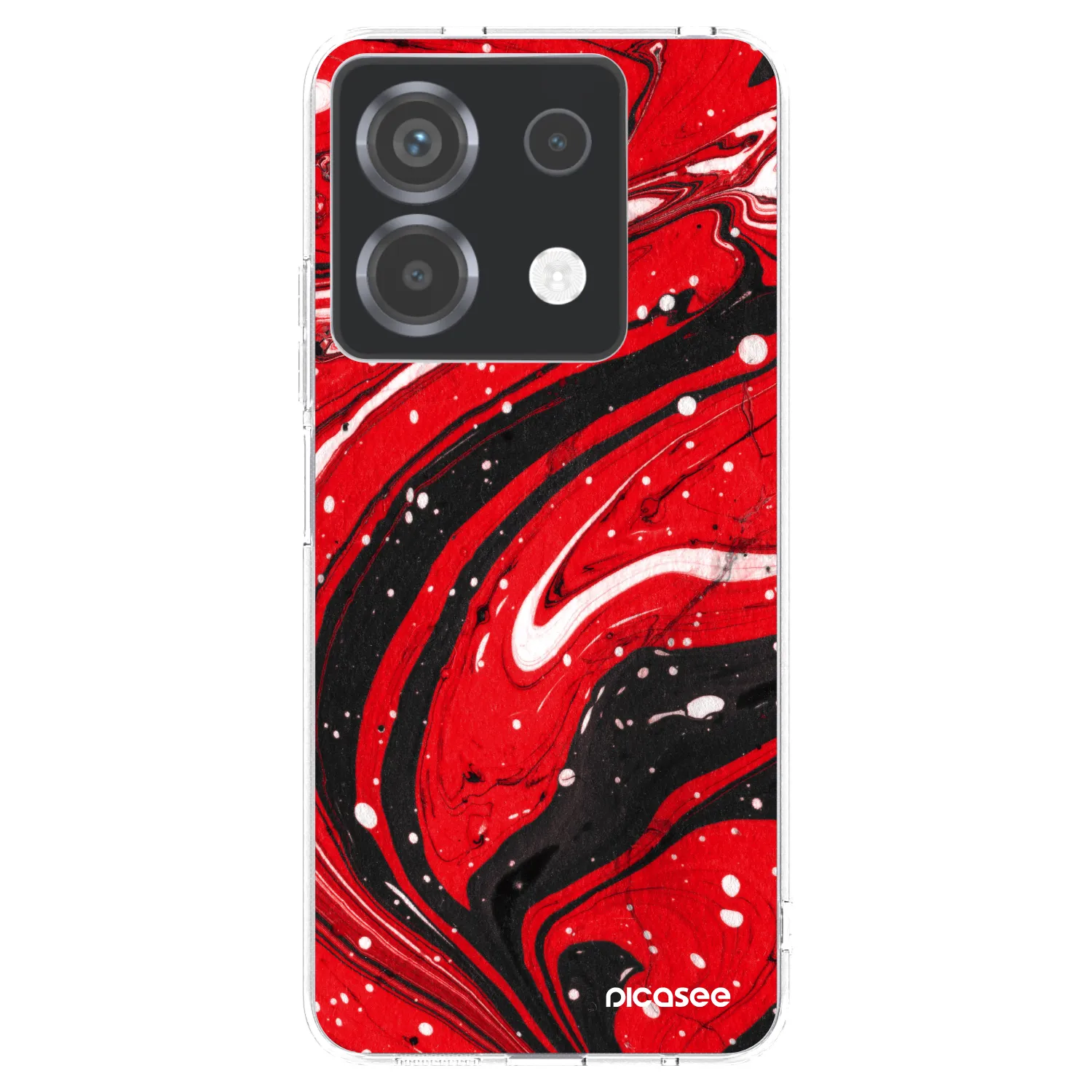 Picasee silikonska prozirna maskica za Xiaomi Poco X6 - Red black