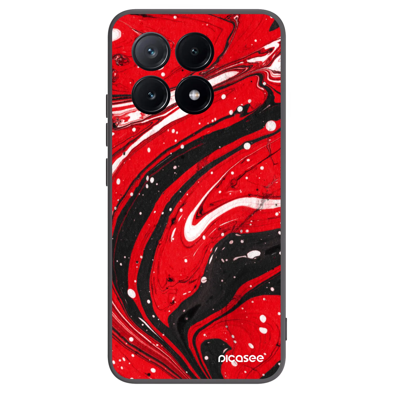 Picasee crna silikonska maskica za Xiaomi Poco X6 Pro - Red black