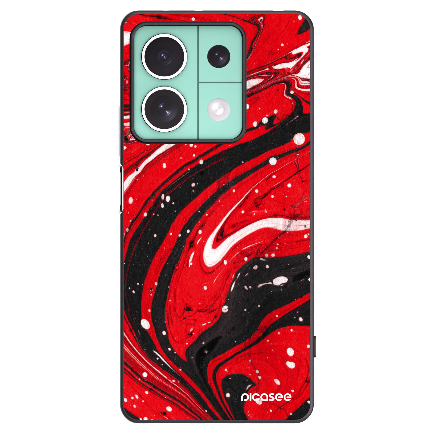 Picasee crna silikonska maskica za Xiaomi Redmi Note 13 5G - Red black