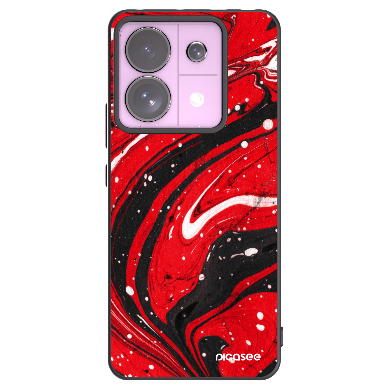 Picasee crna silikonska maskica za Xiaomi Redmi Note 13 Pro 5G - Red black