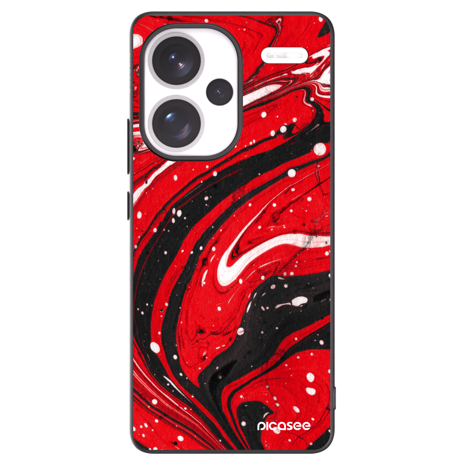 Picasee crna silikonska maskica za Xiaomi Redmi Note 13 Pro+ 5G - Red black