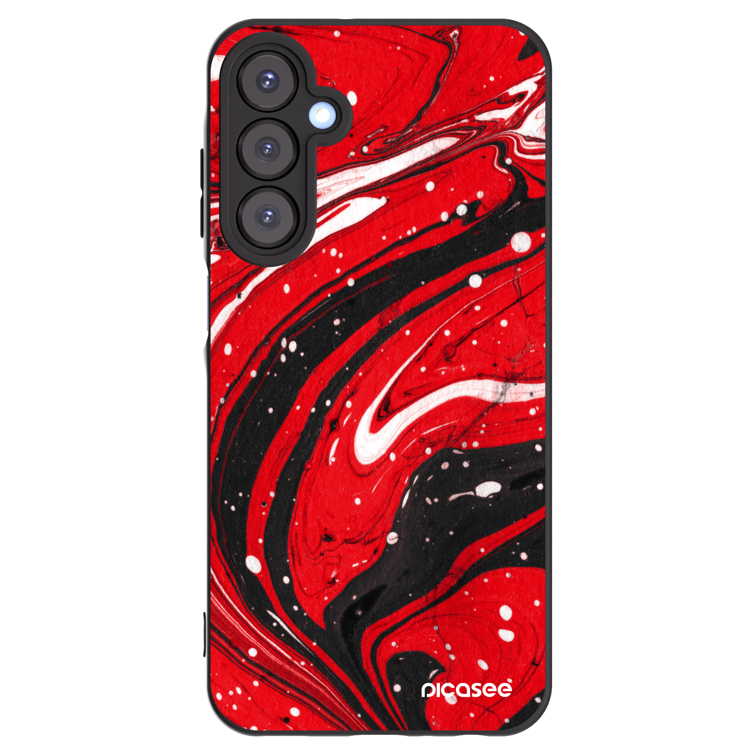 Picasee crna silikonska maskica za Samsung Galaxy A25 A256B 5G - Red black