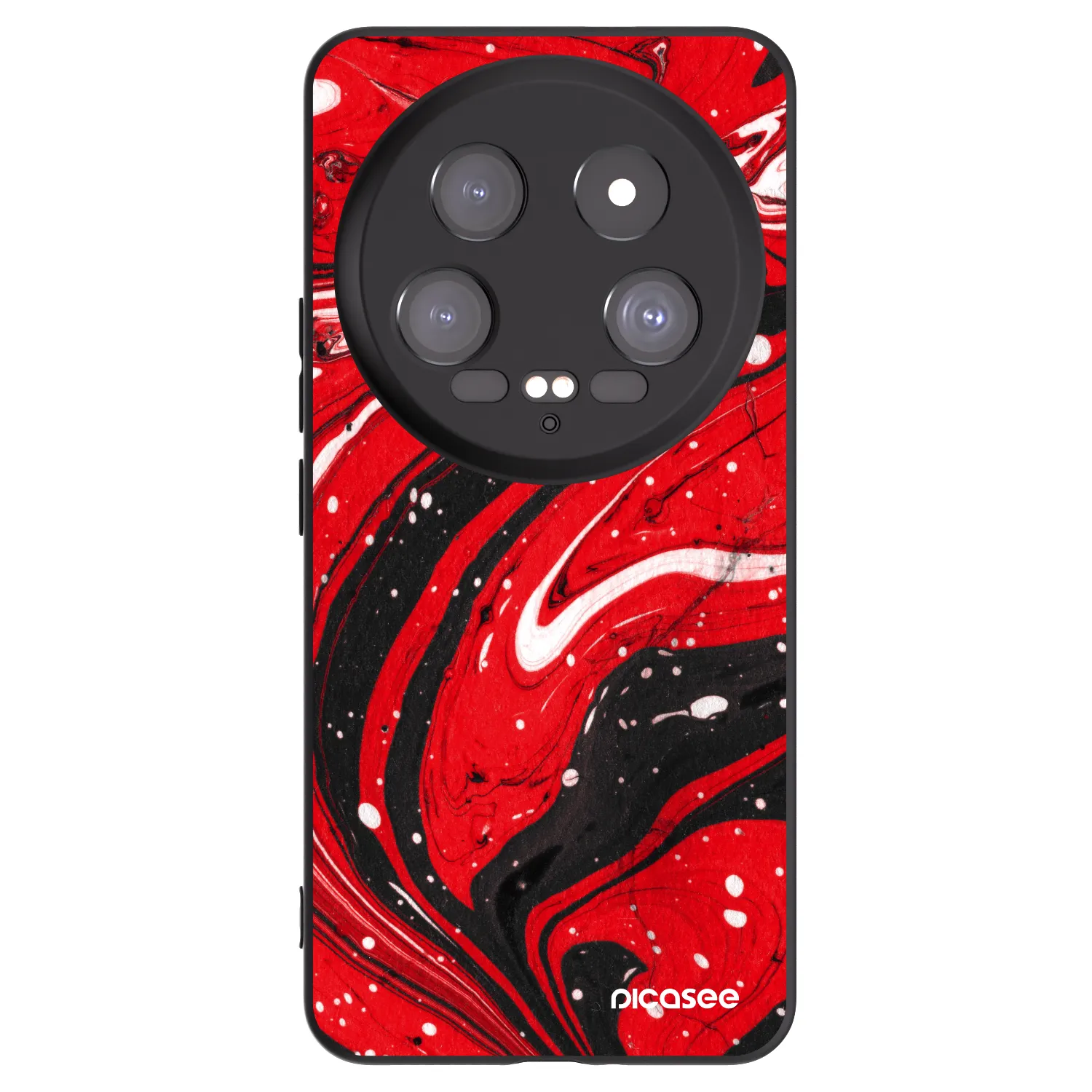 Picasee crna silikonska maskica za Xiaomi 14 Ultra - Red black