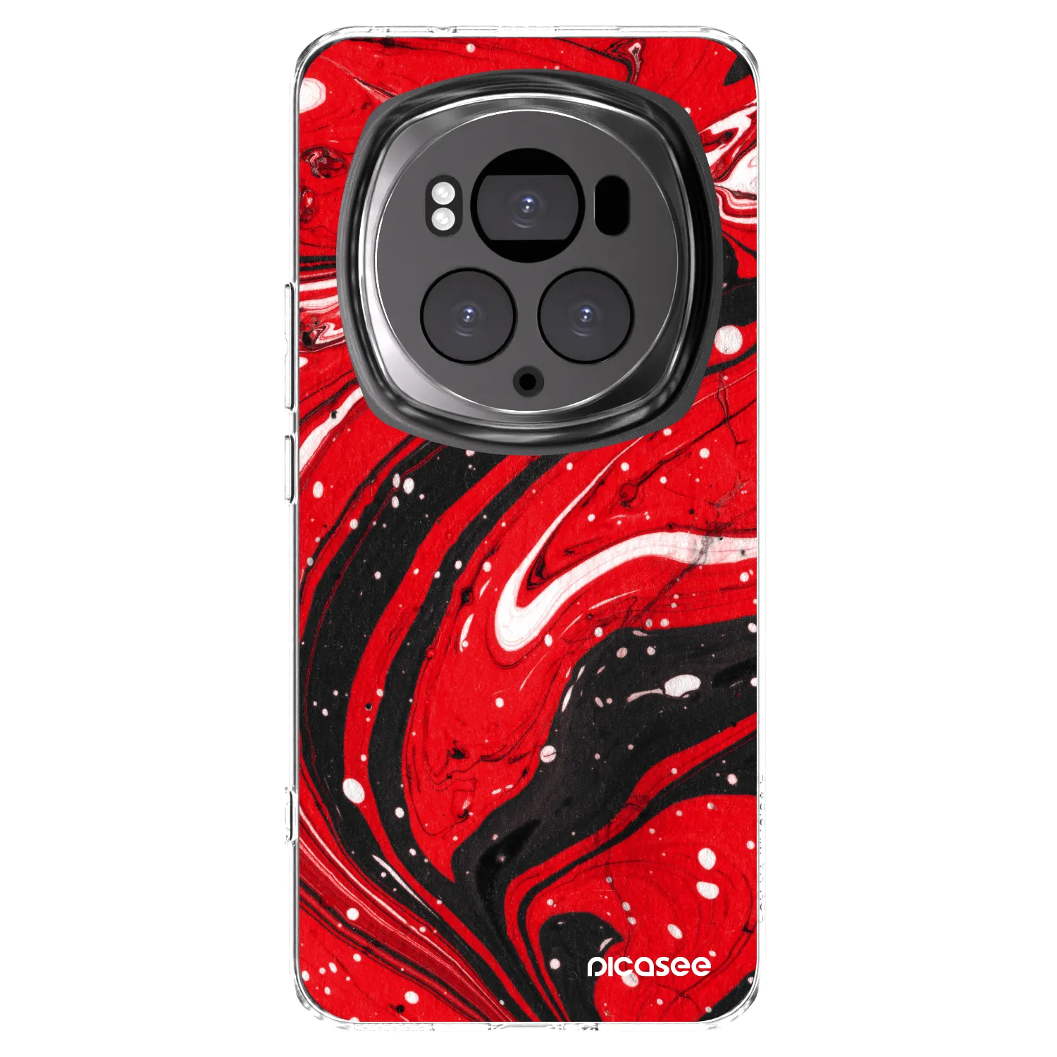 Picasee silikonska prozirna maskica za Honor Magic6 Pro - Red black