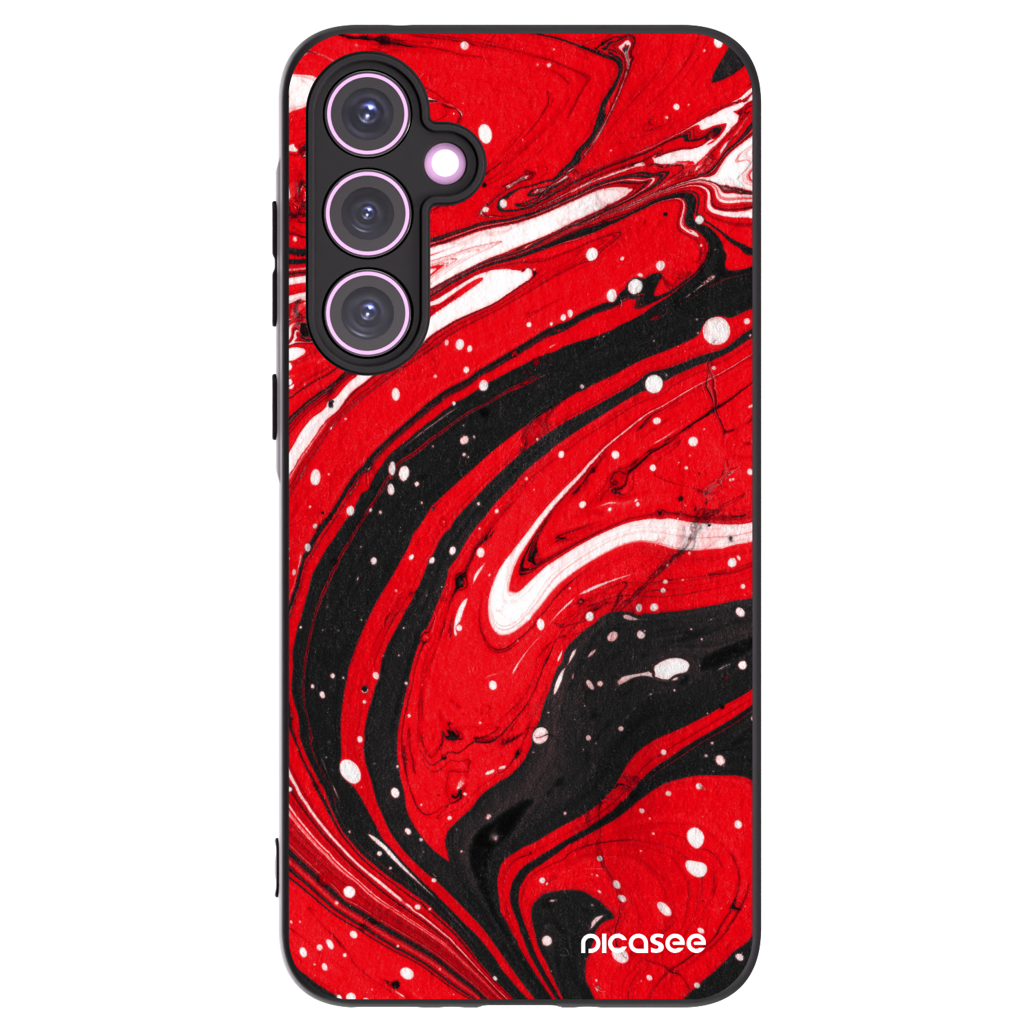 Picasee crna silikonska maskica za Samsung Galaxy A35 5G A356B - Red black