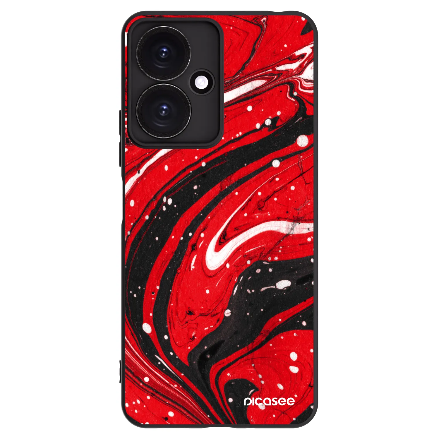 Picasee crna silikonska maskica za Xiaomi Redmi 13C 5G - Red black