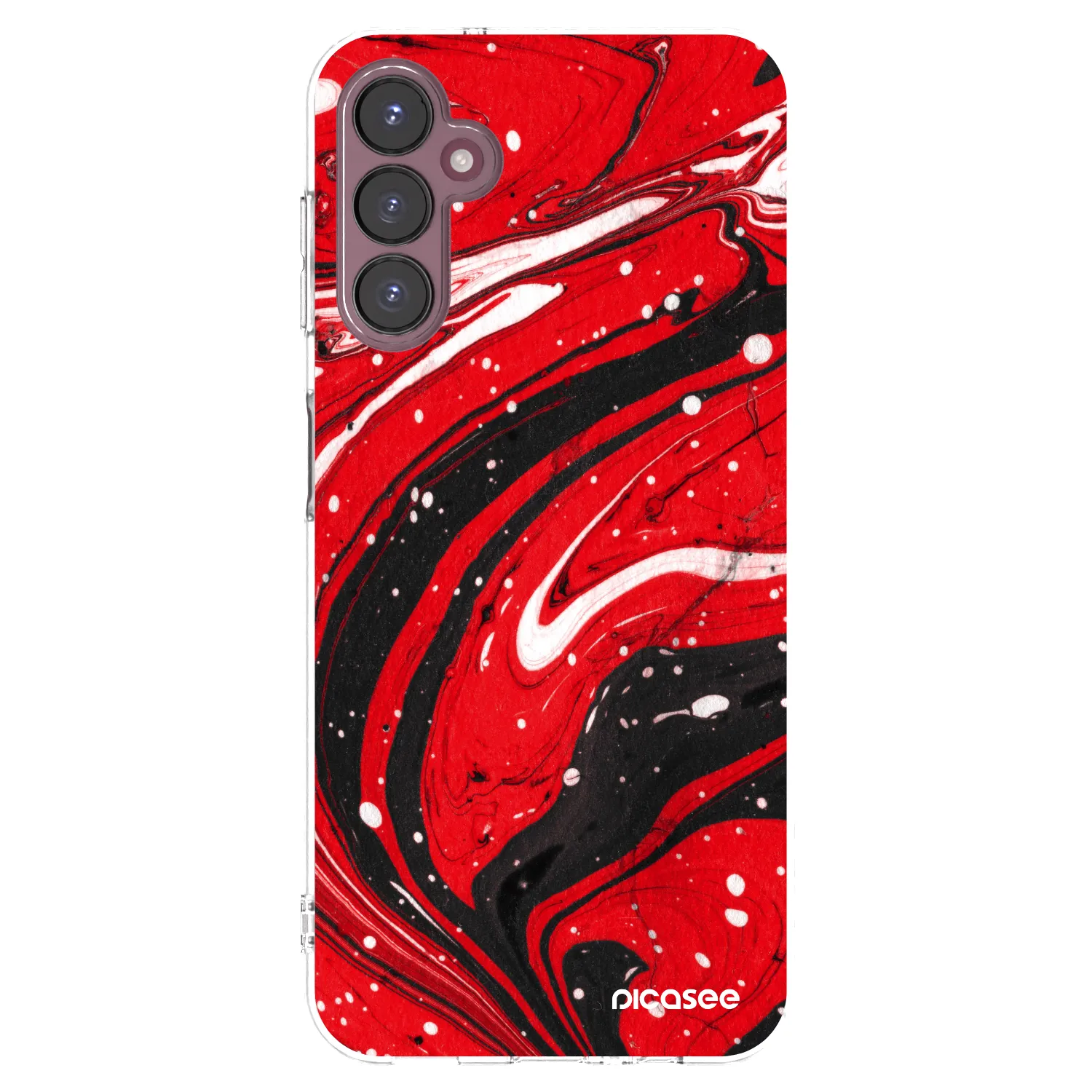 Picasee silikonska prozirna maskica za Samsung Galaxy A05s A057G - Red black