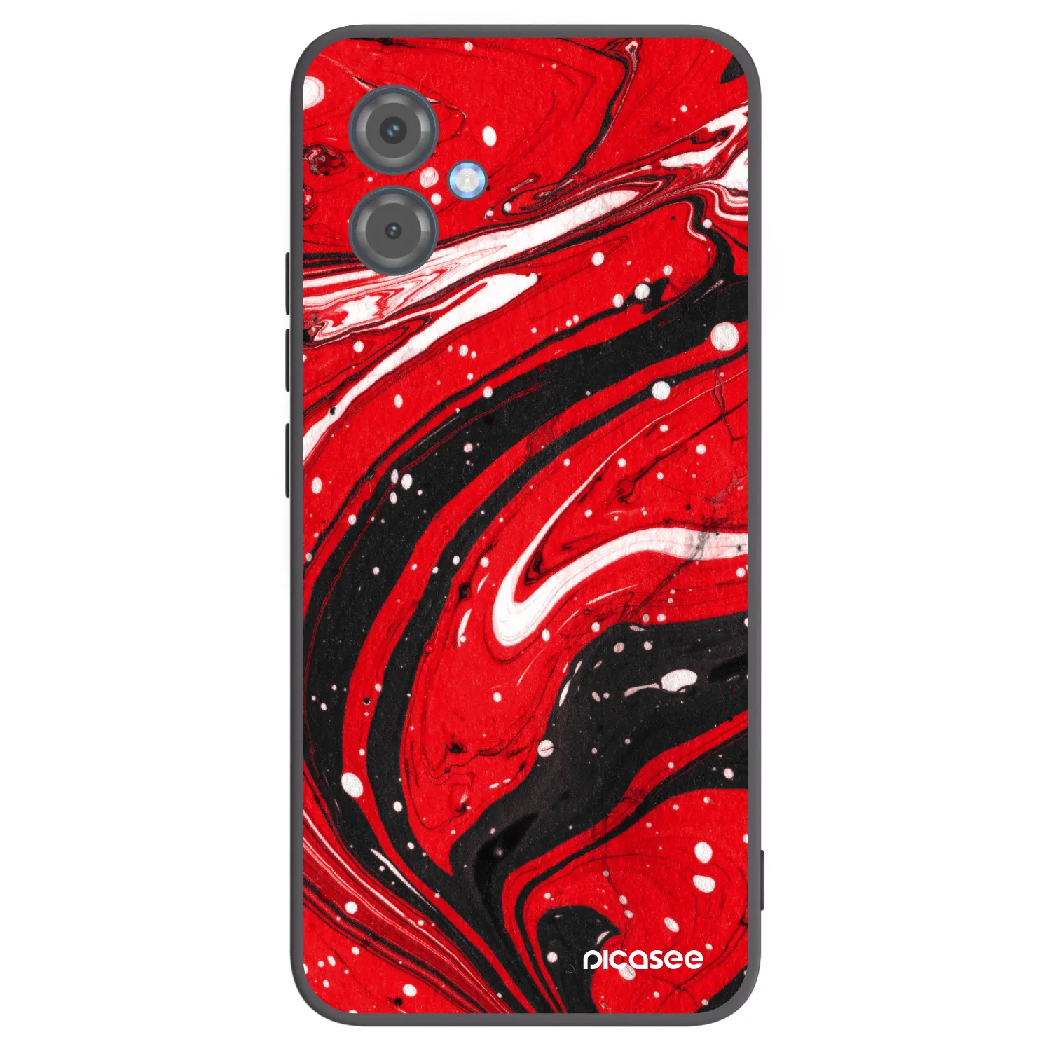 Picasee crna silikonska maskica za Motorola Moto G14 - Red black