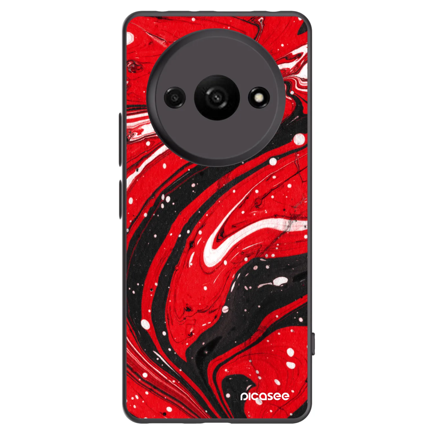 Picasee crna silikonska maskica za Xiaomi Redmi A3 - Red black