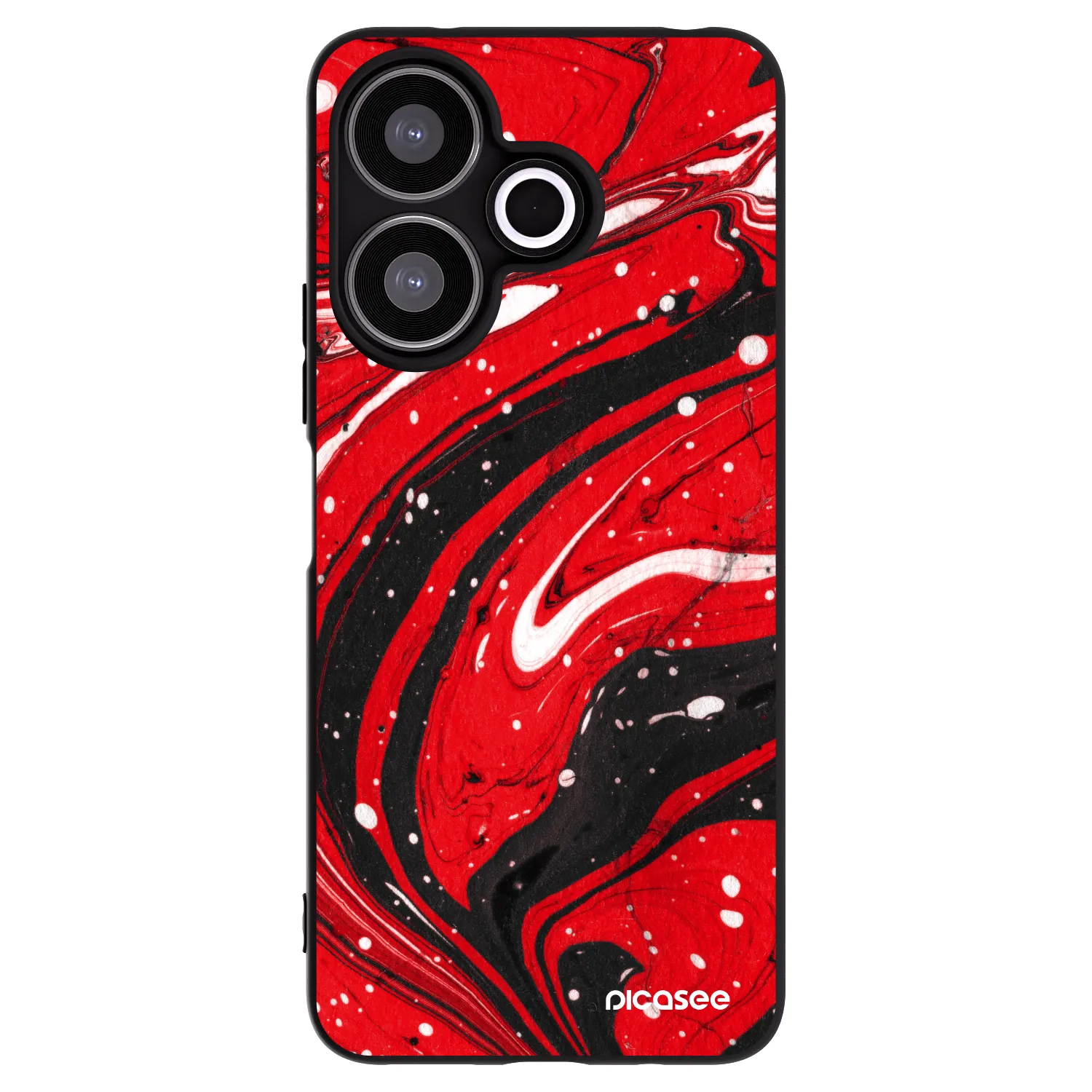 Picasee crna silikonska maskica za Xiaomi Redmi 13 4G - Red black