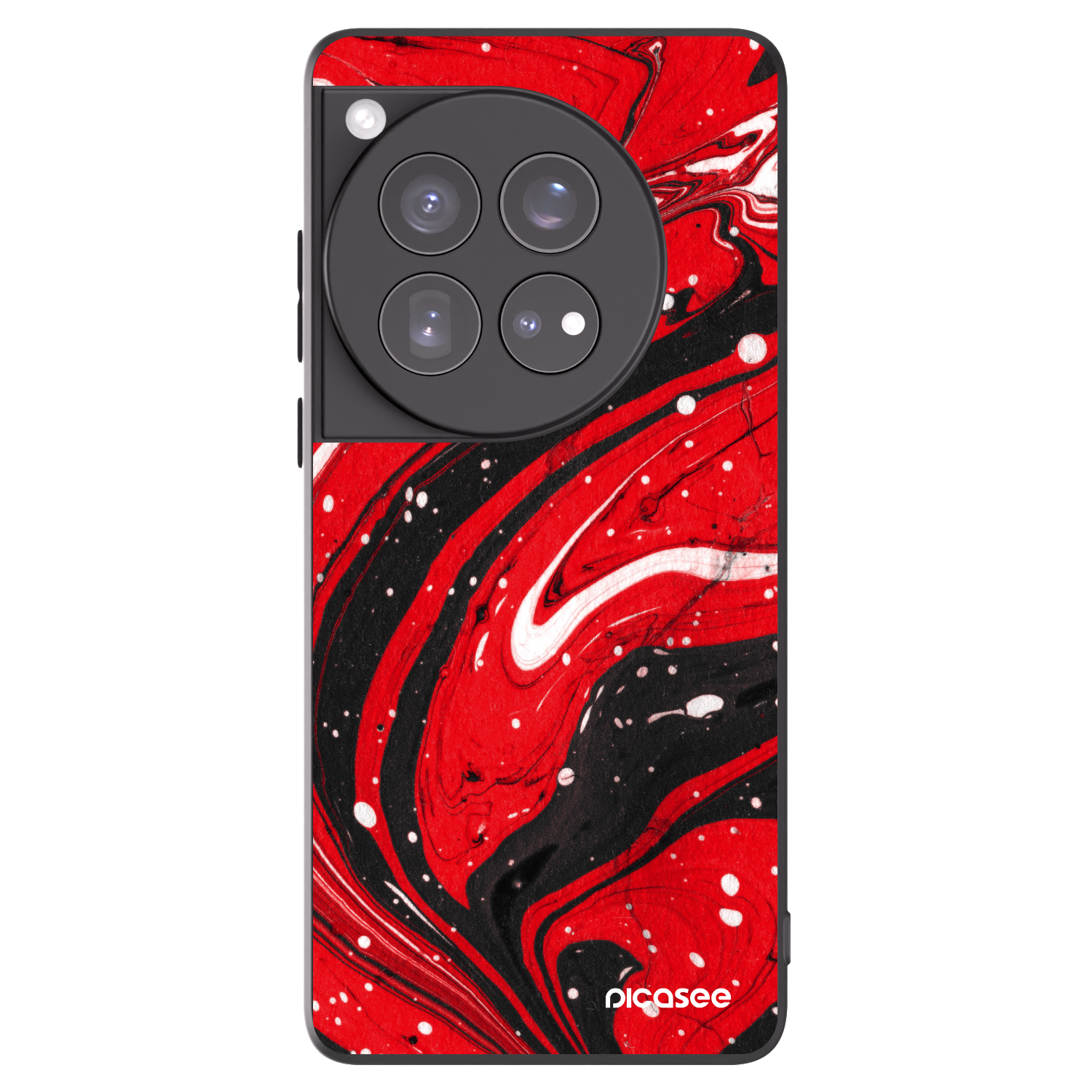 Picasee crna silikonska maskica za OnePlus 12 5G - Red black