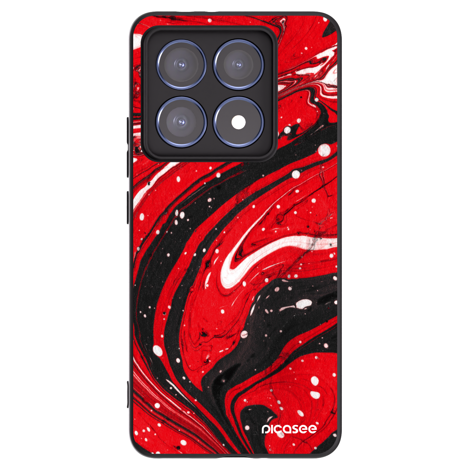 Picasee crna silikonska maskica za Xiaomi 14T Pro - Red black