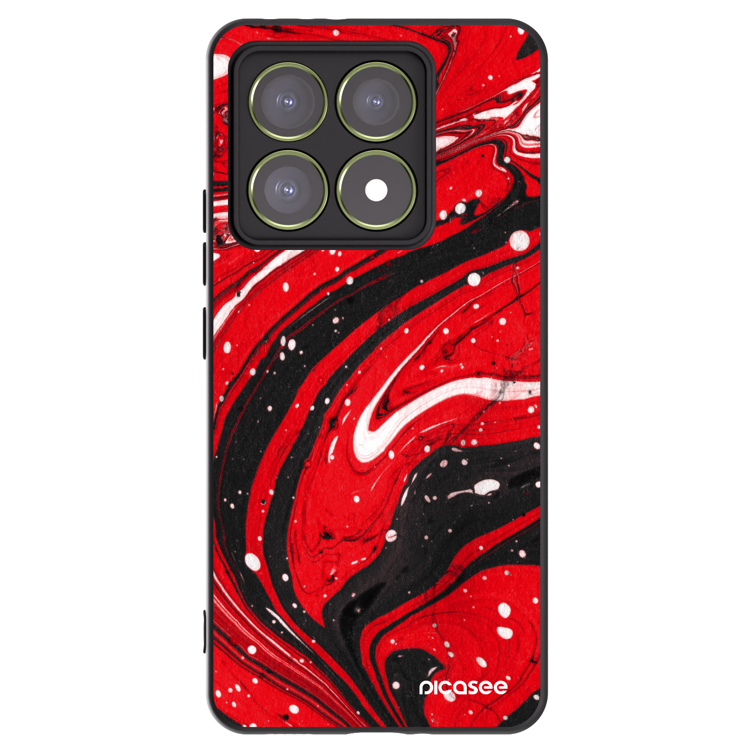 Picasee crna silikonska maskica za Xiaomi 14T - Red black