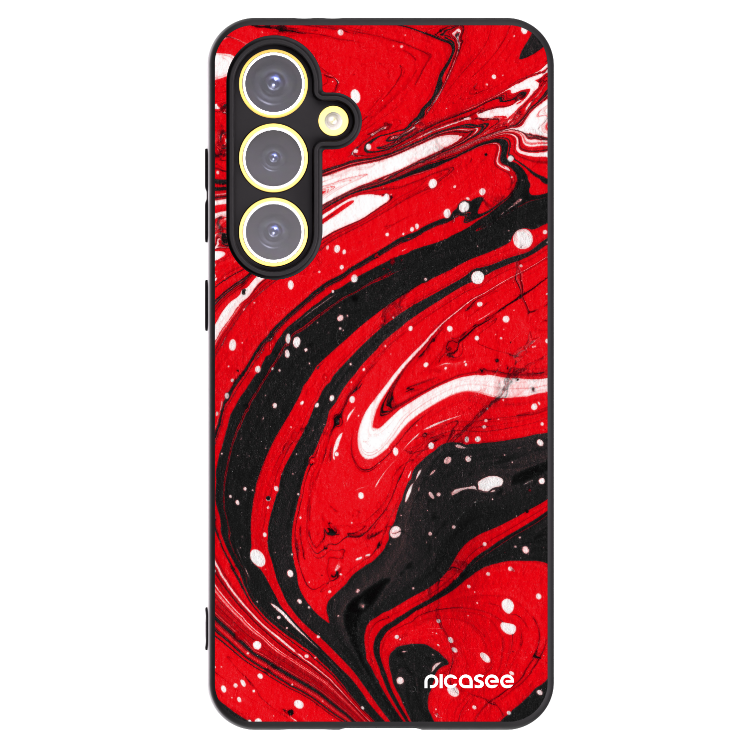 Picasee crna silikonska maskica za Samsung Galaxy S24 FE S721B - Red black