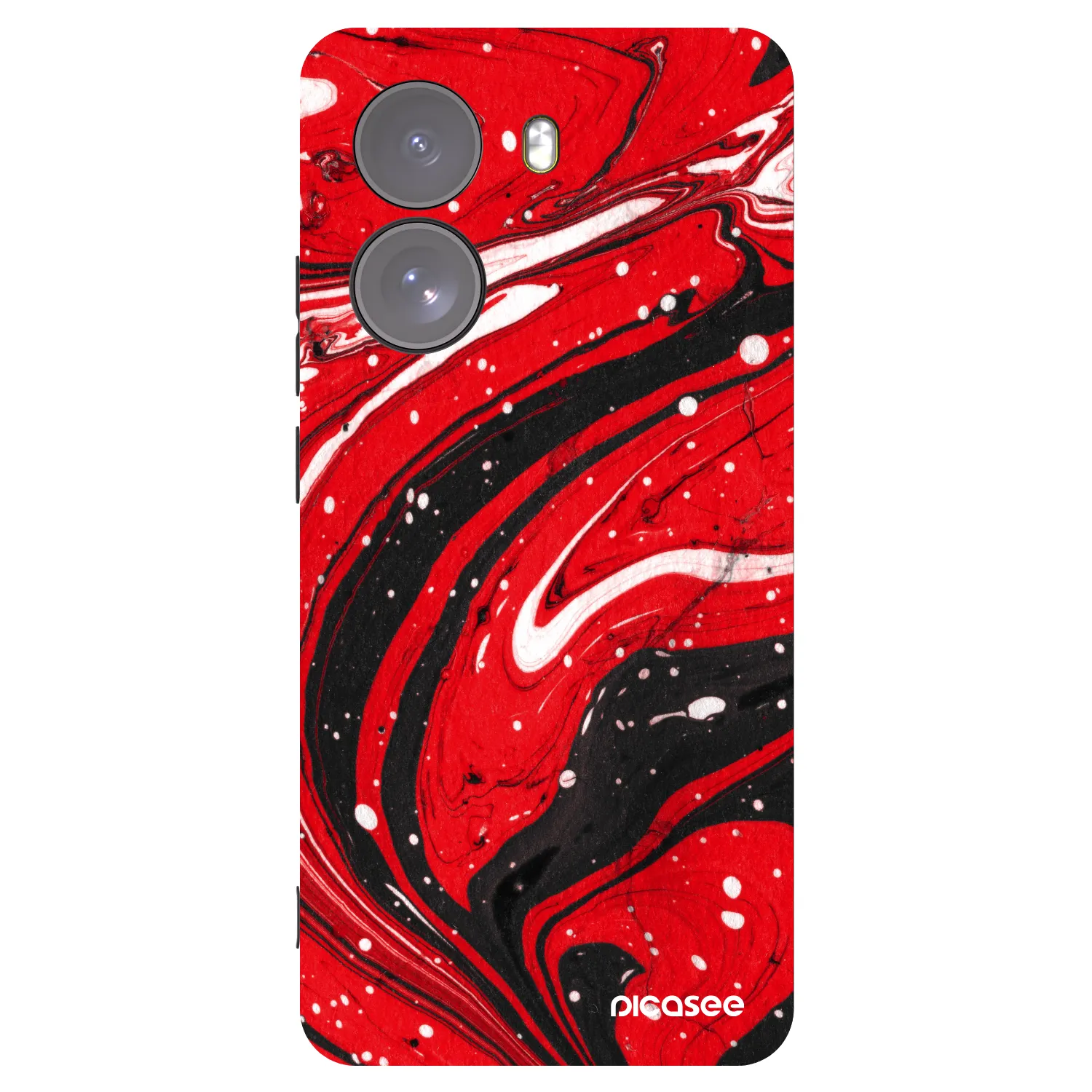 Picasee crna silikonska maskica za Xiaomi Poco X7 - Red black