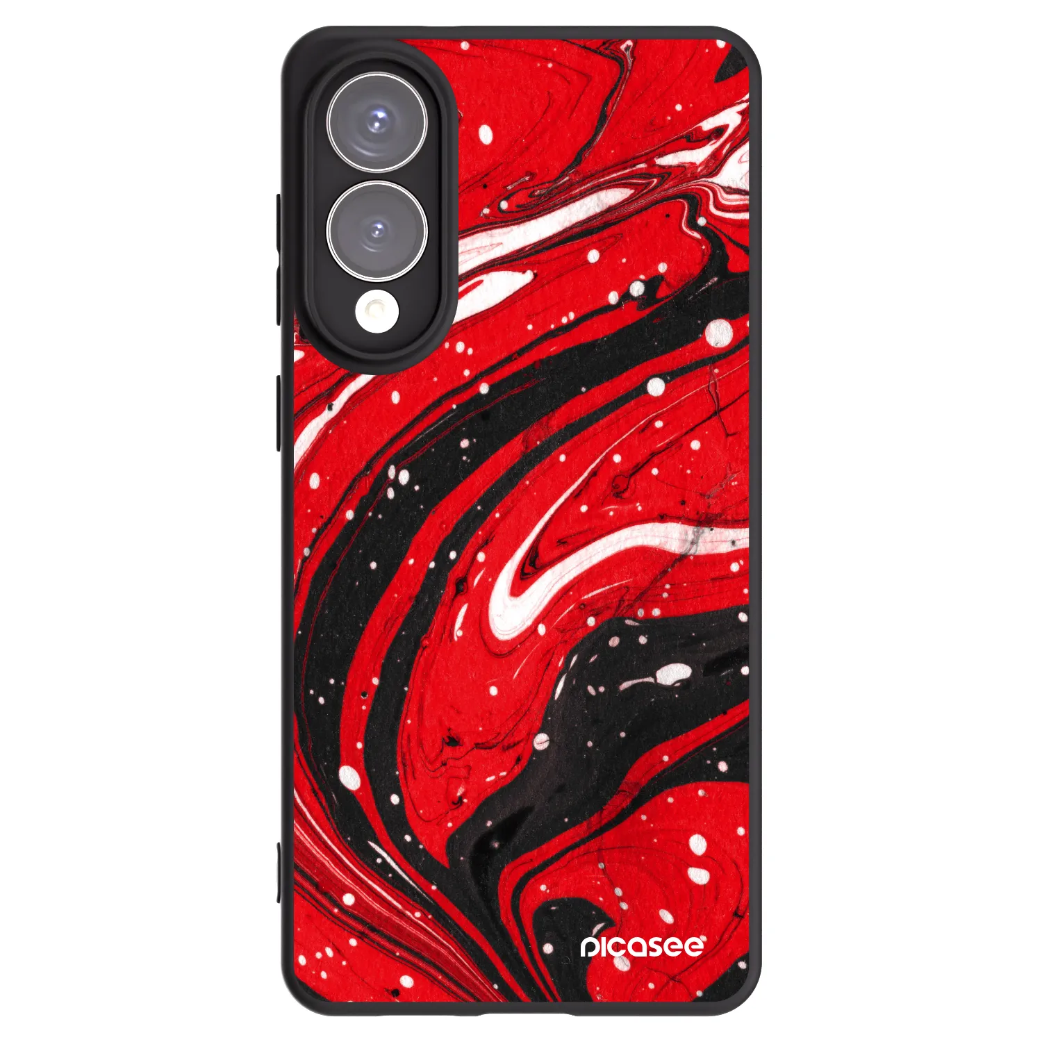 Picasee crna silikonska maskica za Samsung Galaxy S25 Edge 5G - Red black