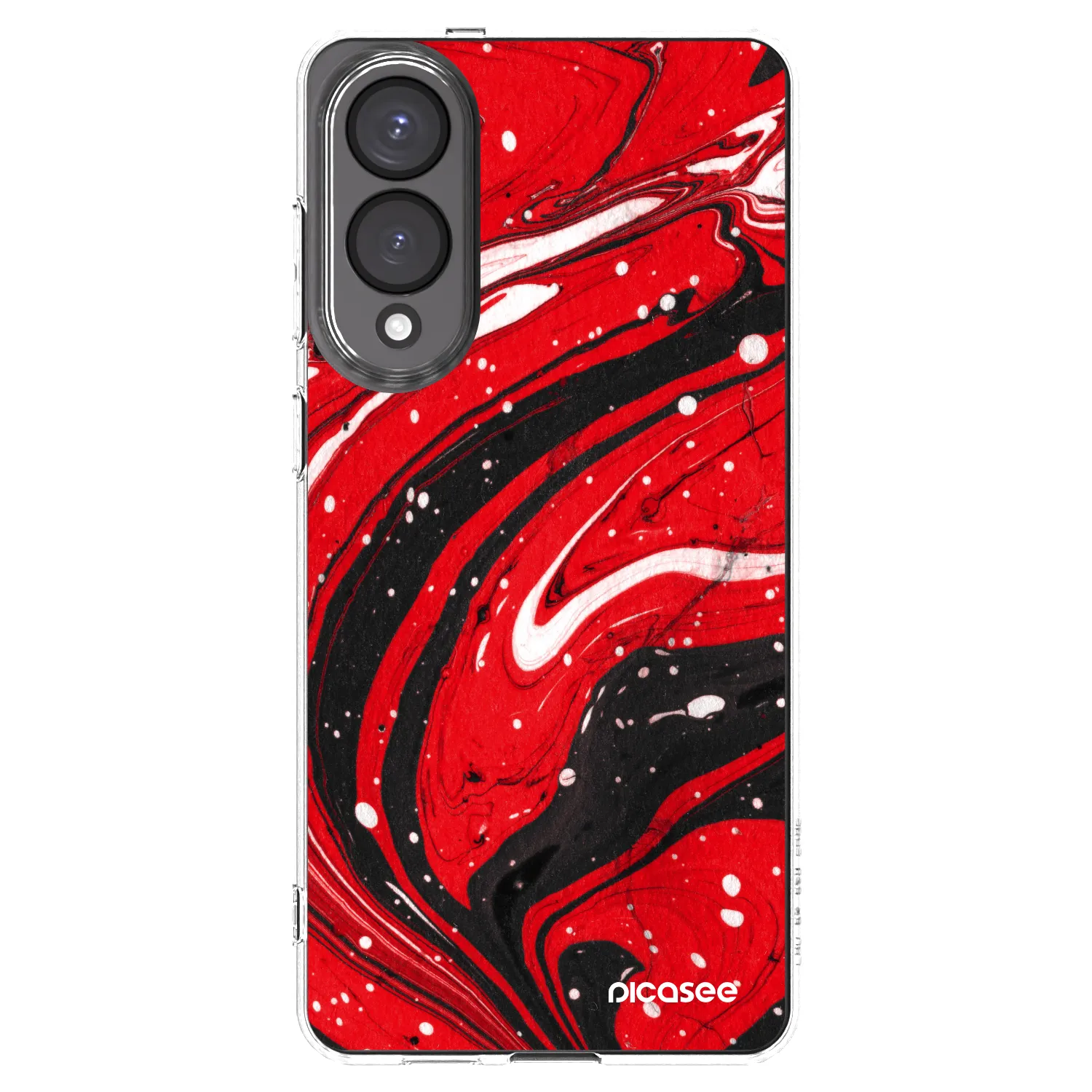 Picasee silikonska prozirna maskica za Samsung Galaxy S25 Edge 5G - Red black