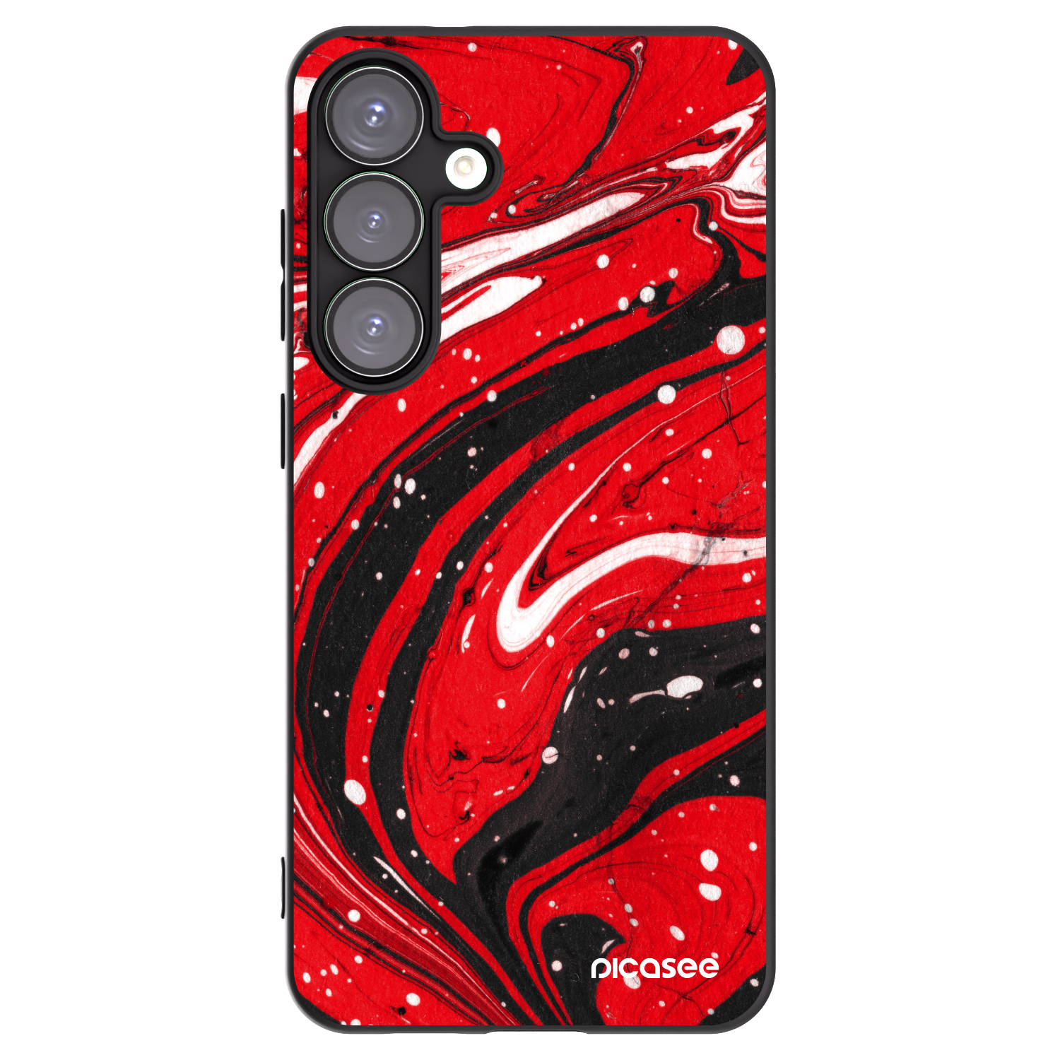 Picasee crna silikonska maskica za Samsung Galaxy S25+ 5G - Red black