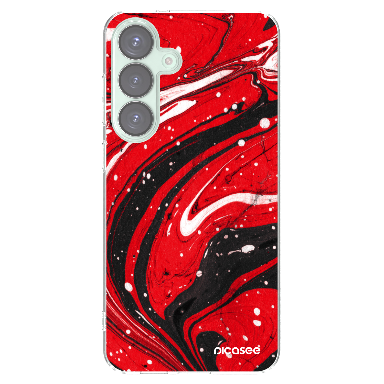 Picasee silikonska prozirna maskica za Samsung Galaxy S25+ 5G - Red black