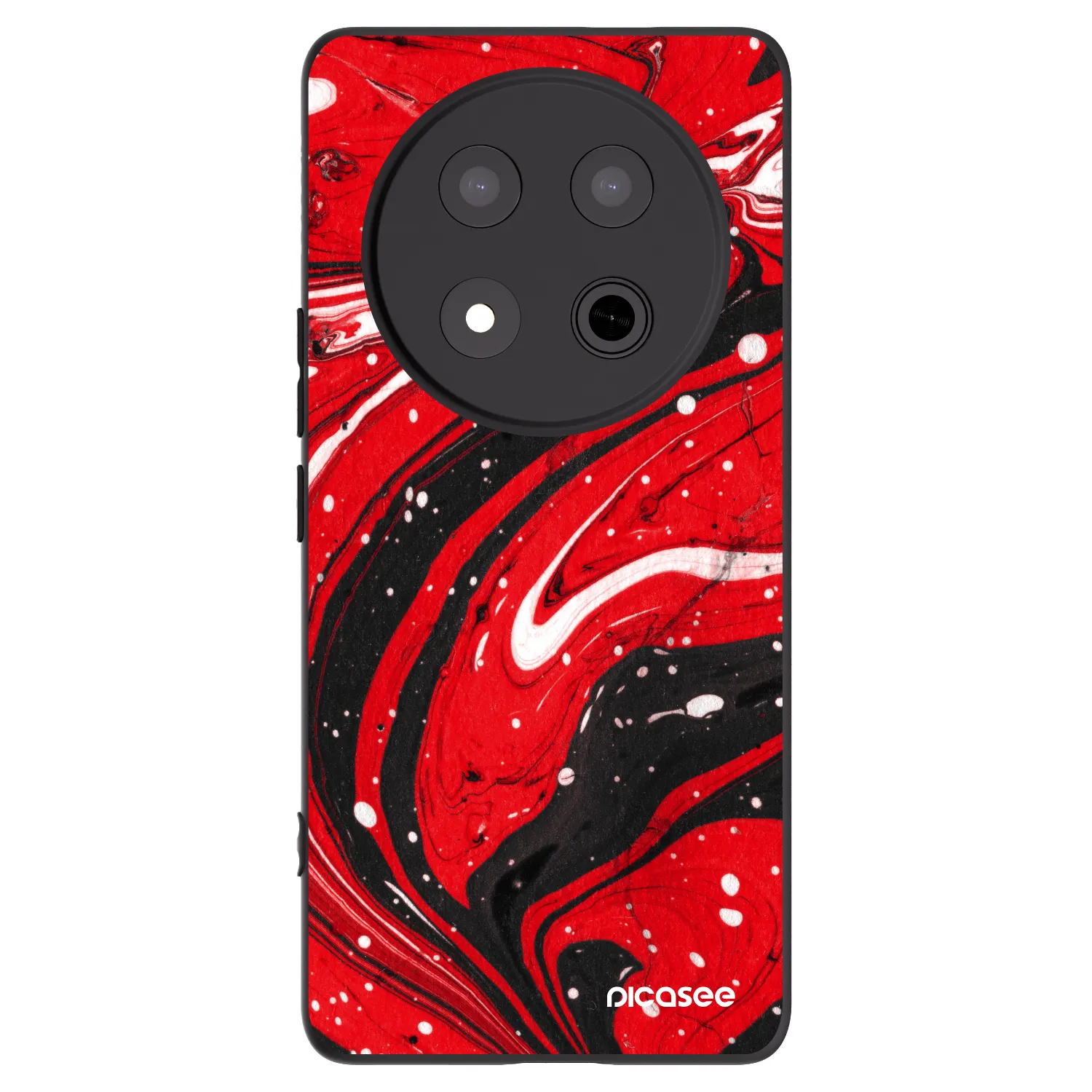 Picasee crna silikonska maskica za Honor Magic7 Lite 5G - Red black