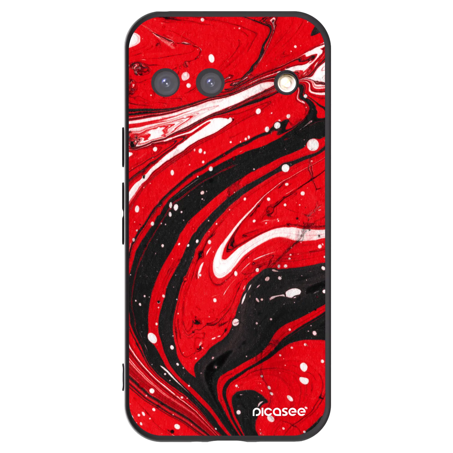 Picasee crna silikonska maskica za Google Pixel 9 - Red black