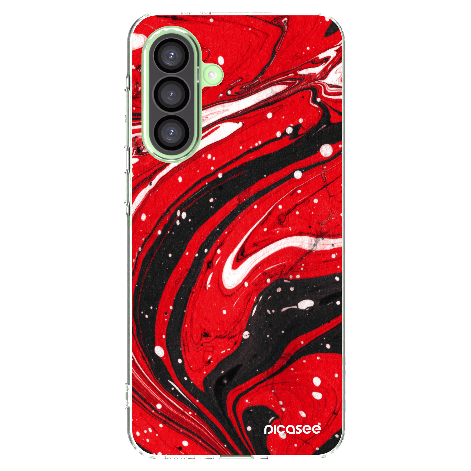 Picasee silikonska prozirna maskica za Samsung Galaxy A26 5G A266B - Red black