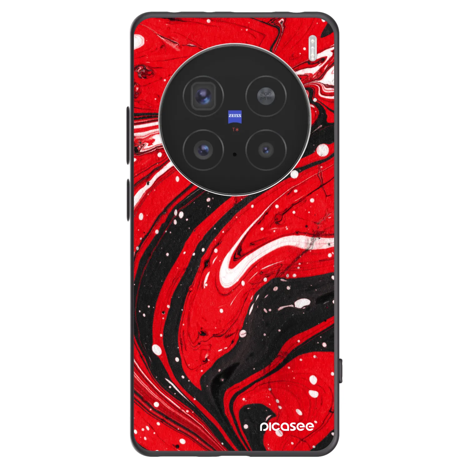 Picasee crna silikonska maskica za Vivo X200 Pro - Red black