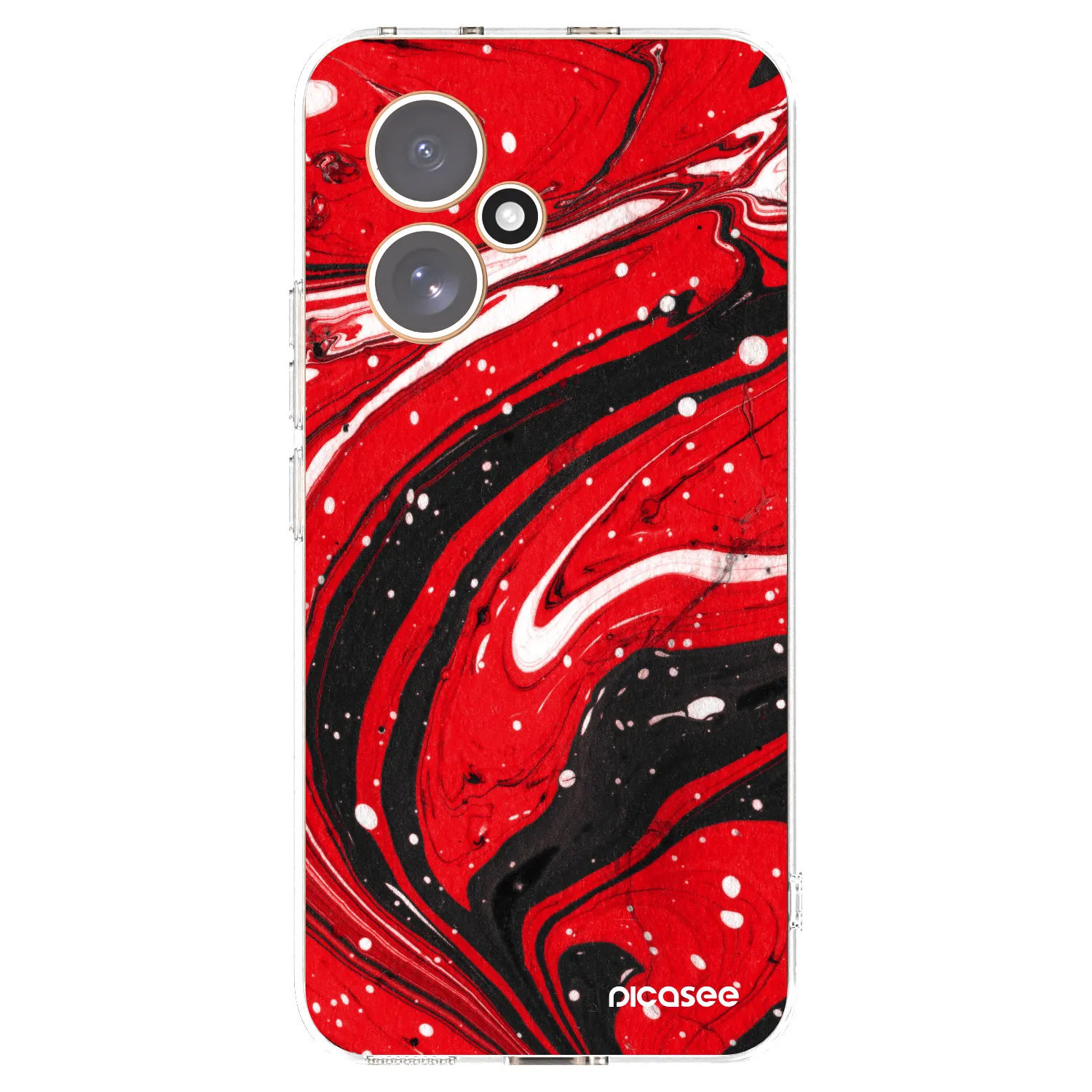 Picasee silikonska prozirna maskica za Honor 400 5G - Red black