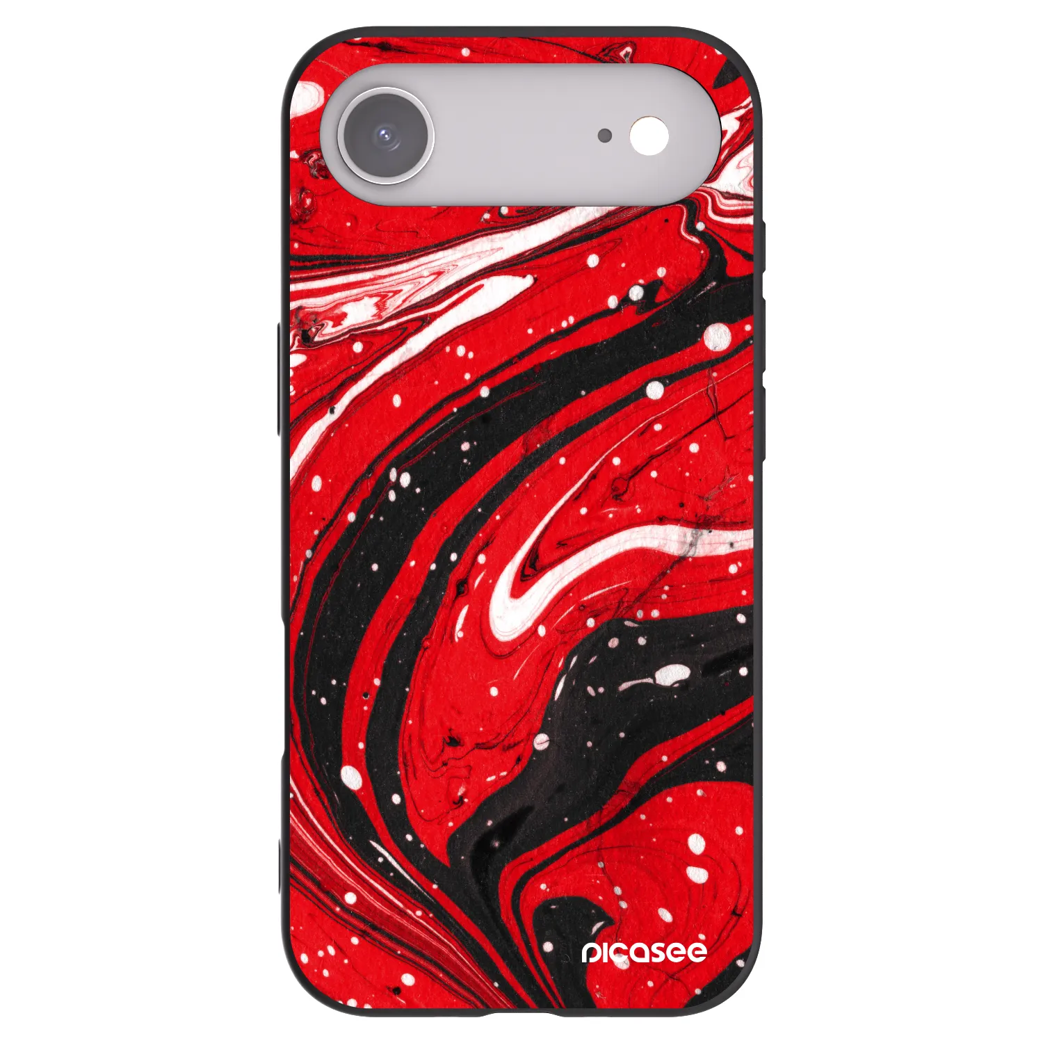 Picasee crna silikonska maskica za Apple iPhone Air - Red black