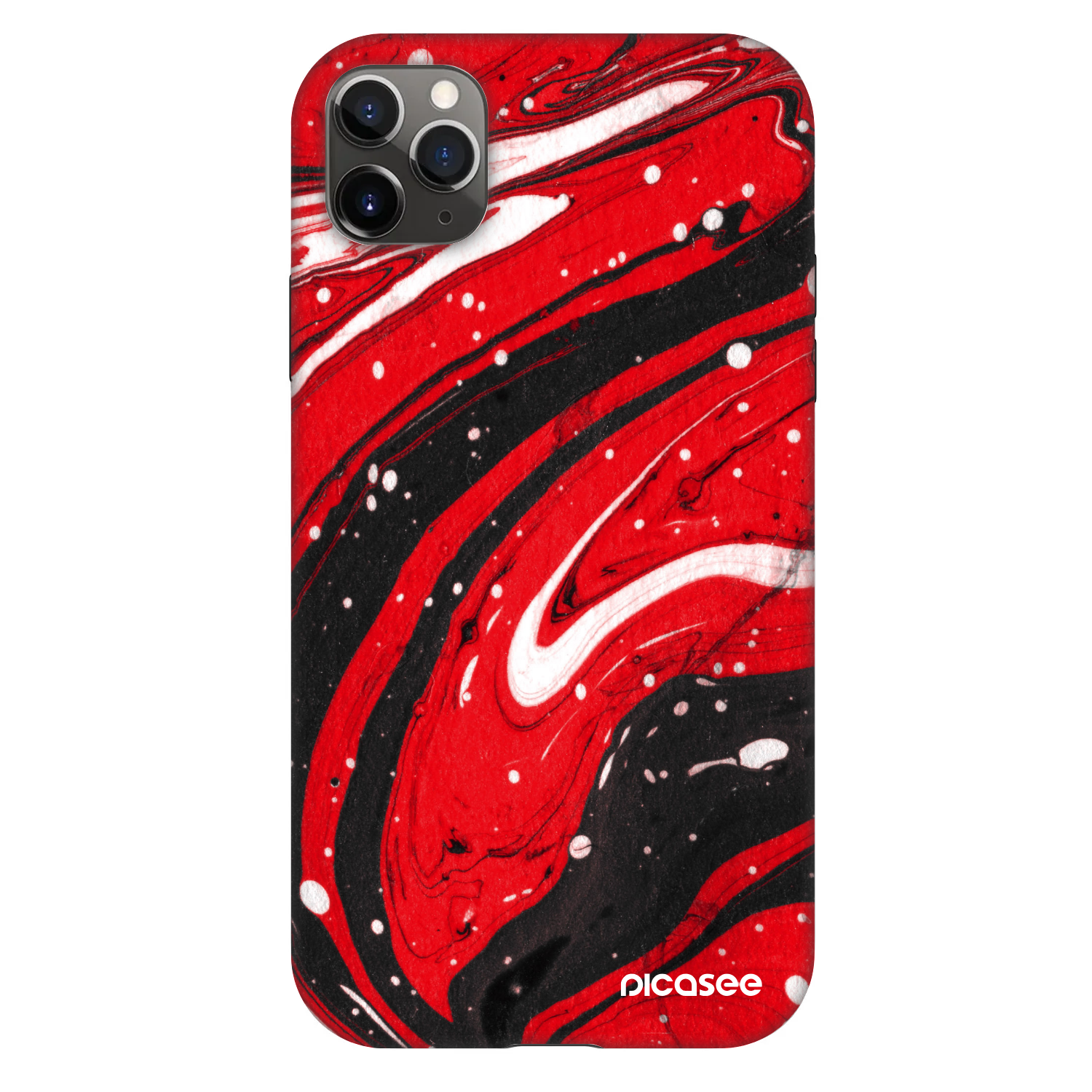 Picasee Fashion Case za Apple iPhone 11 Pro Max - Red black