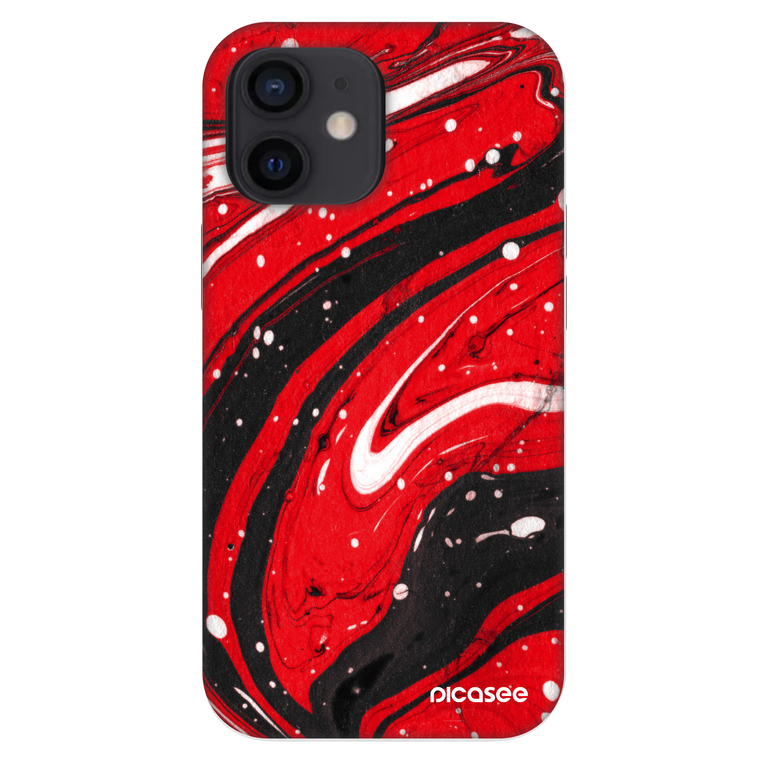 Picasee Fashion Case za Apple iPhone 12 mini - Red black