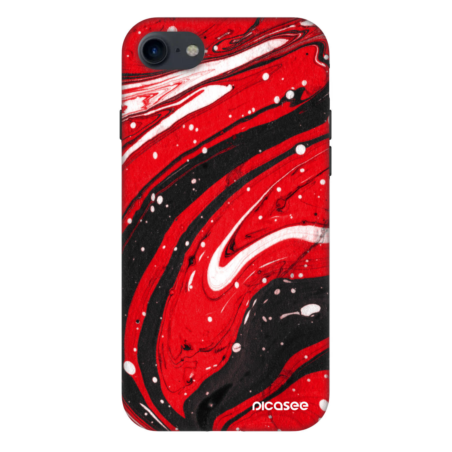 Picasee Fashion Case za Apple iPhone SE 2020 - Red black