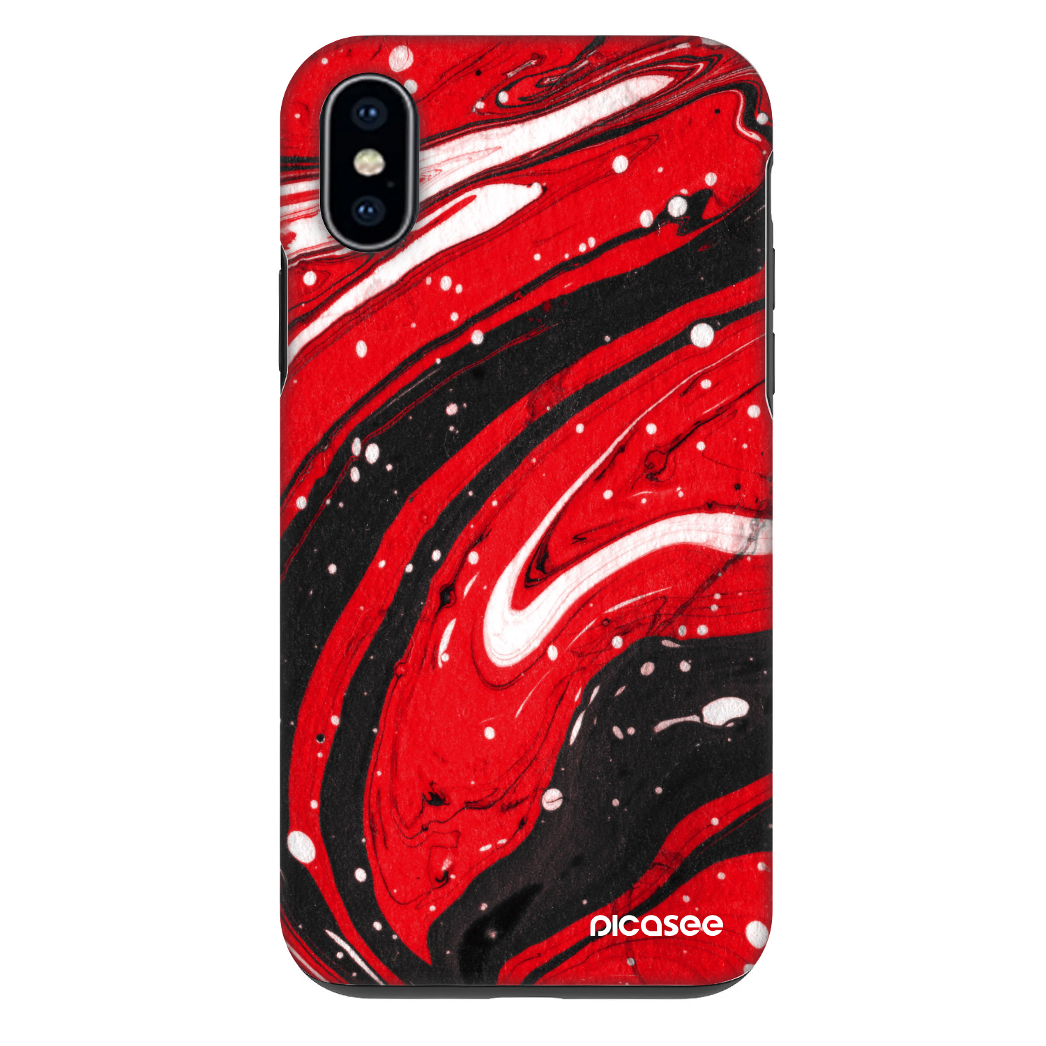 Picasee Fashion Case za Apple iPhone X/XS - Red black