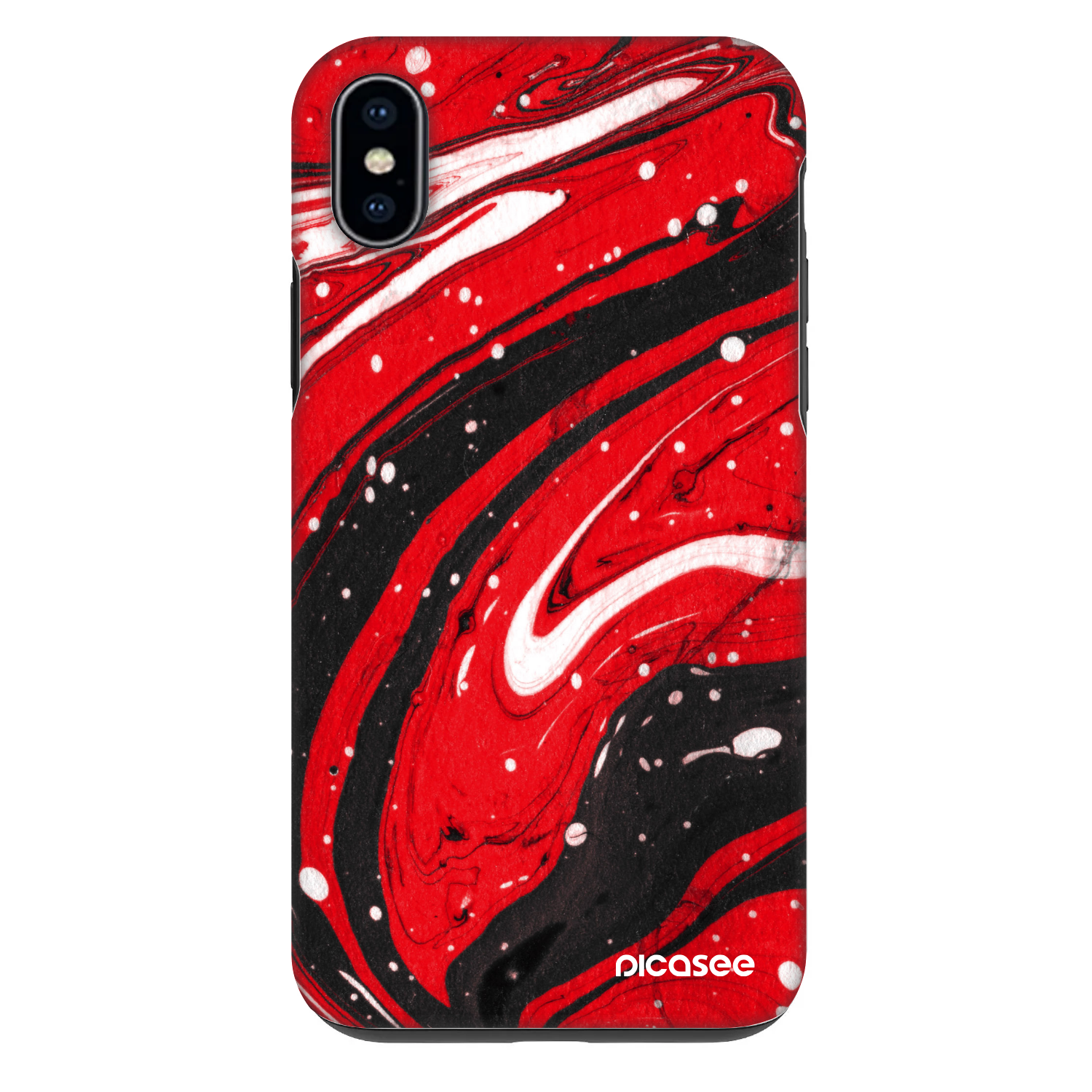 Picasee Fashion Case za Apple iPhone XS Max - Red black