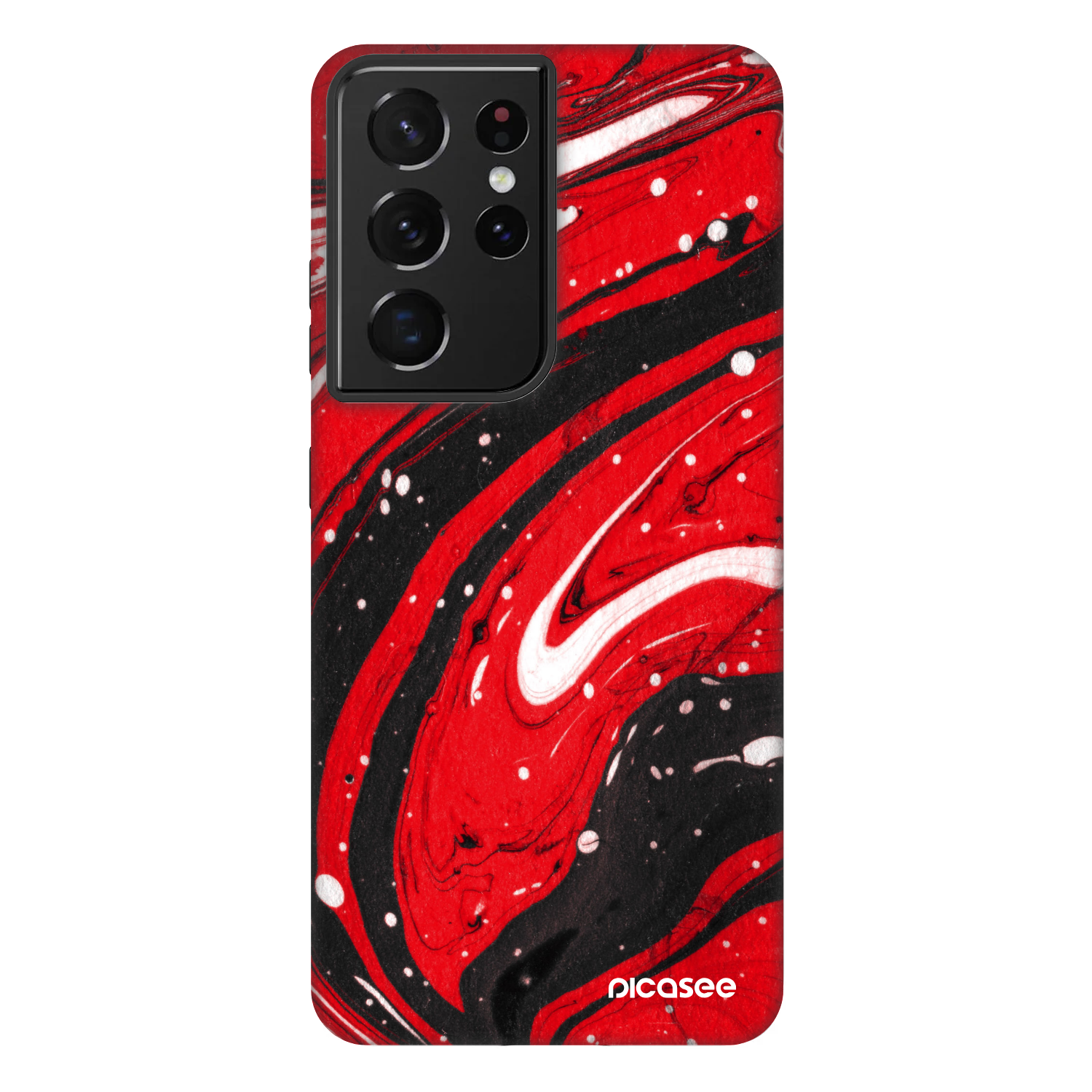 Picasee Fashion Case za Samsung Galaxy S21 Ultra 5G G998B - Red black