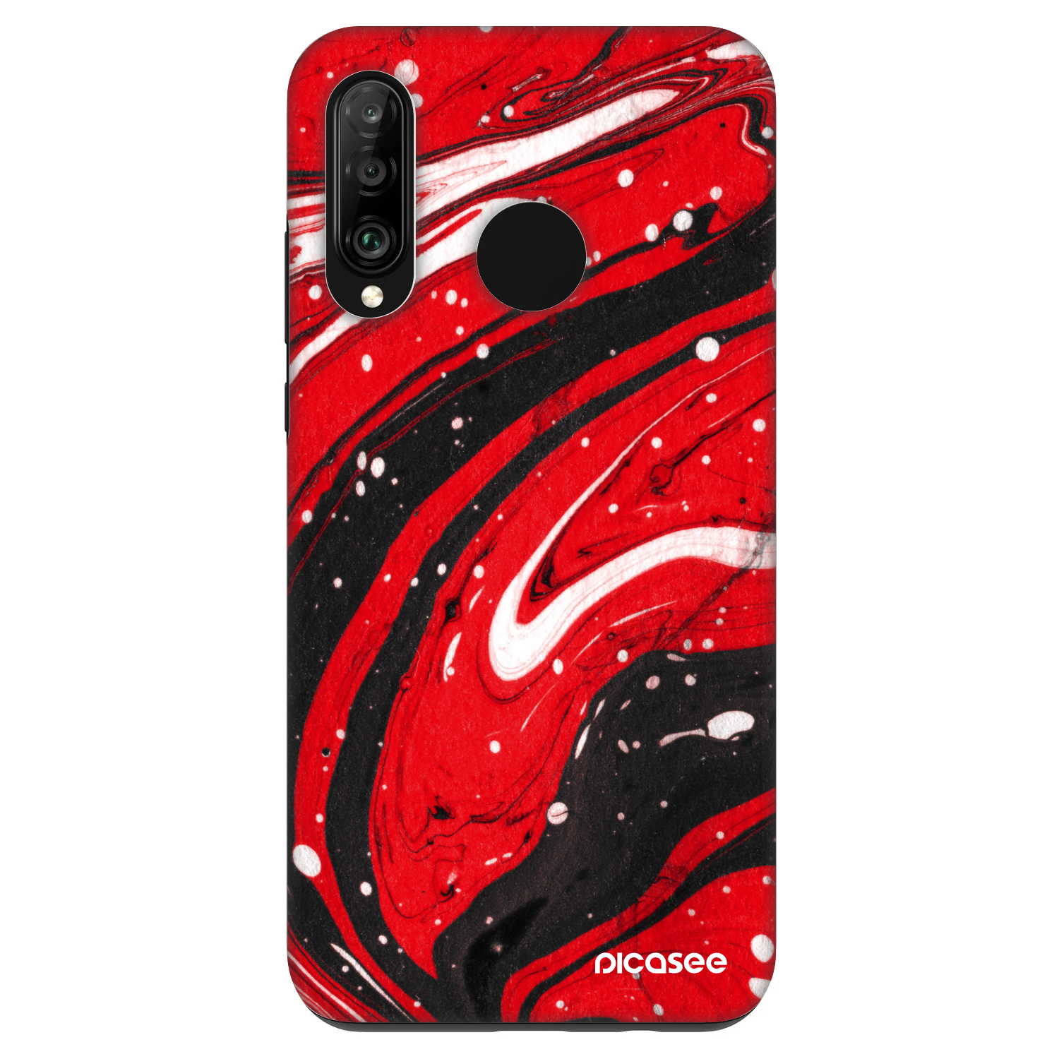 Picasee Fashion Case za Huawei P30 Lite - Red black