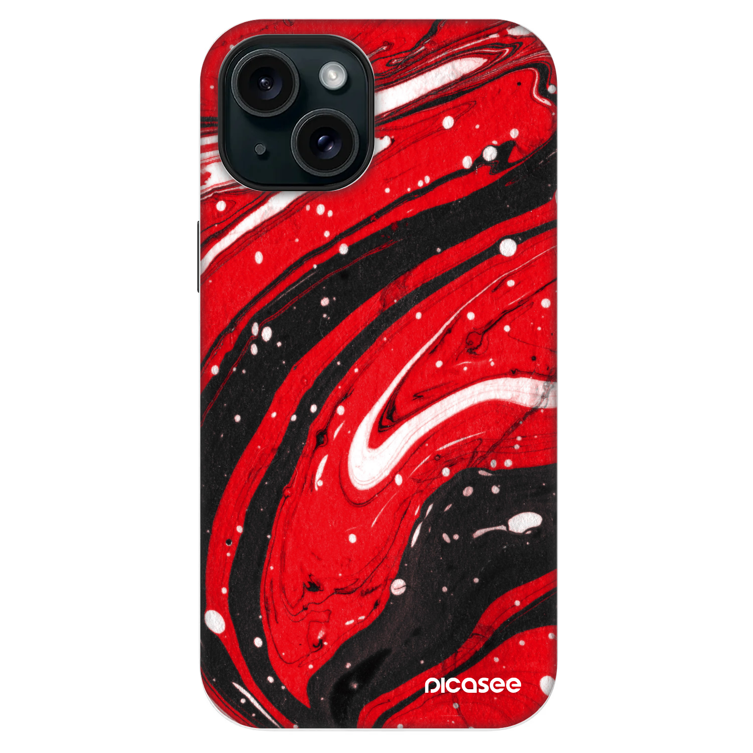Picasee Fashion Case MagSafe za Apple iPhone 13 - Red black