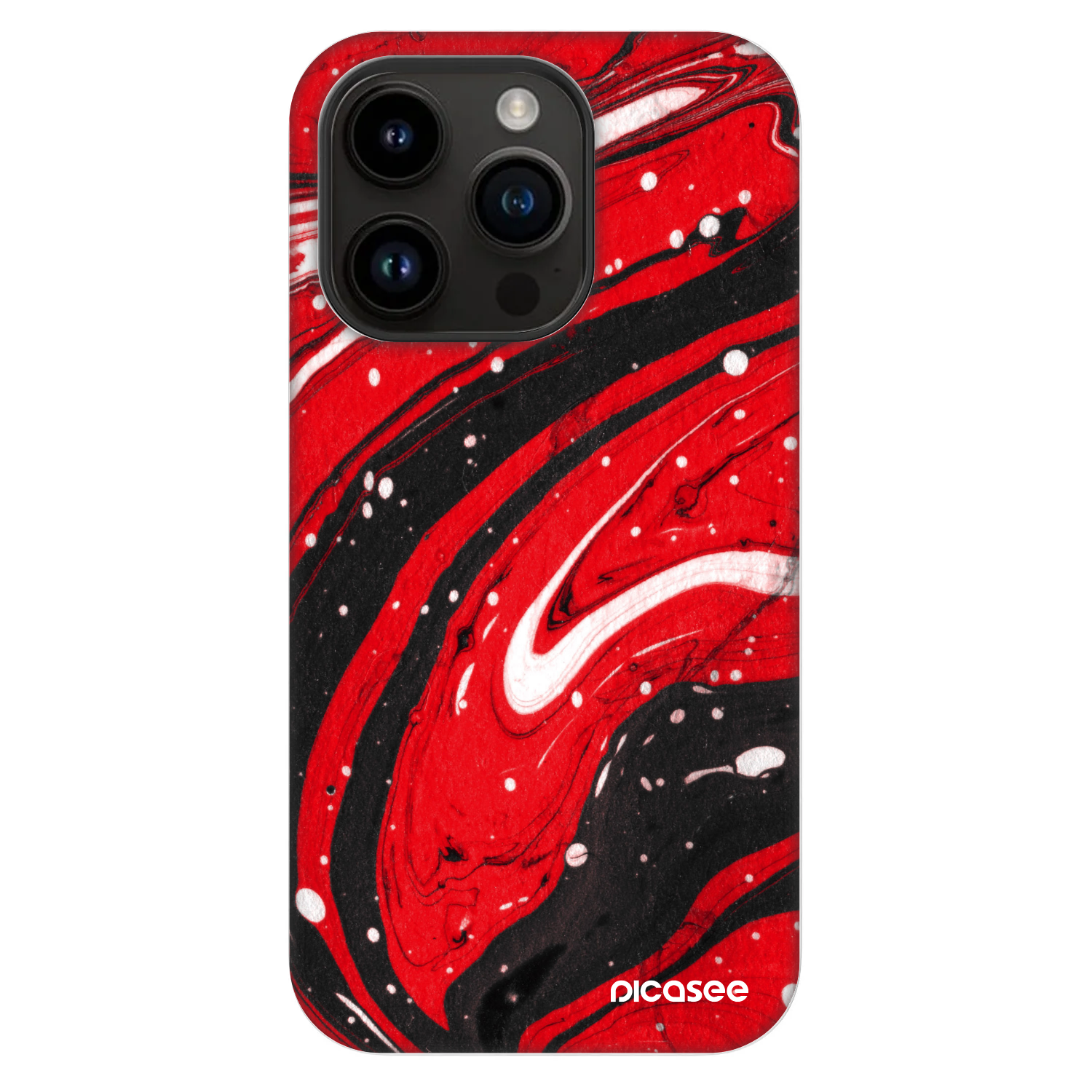 Picasee Fashion Case MagSafe za Apple iPhone 14 Pro - Red black