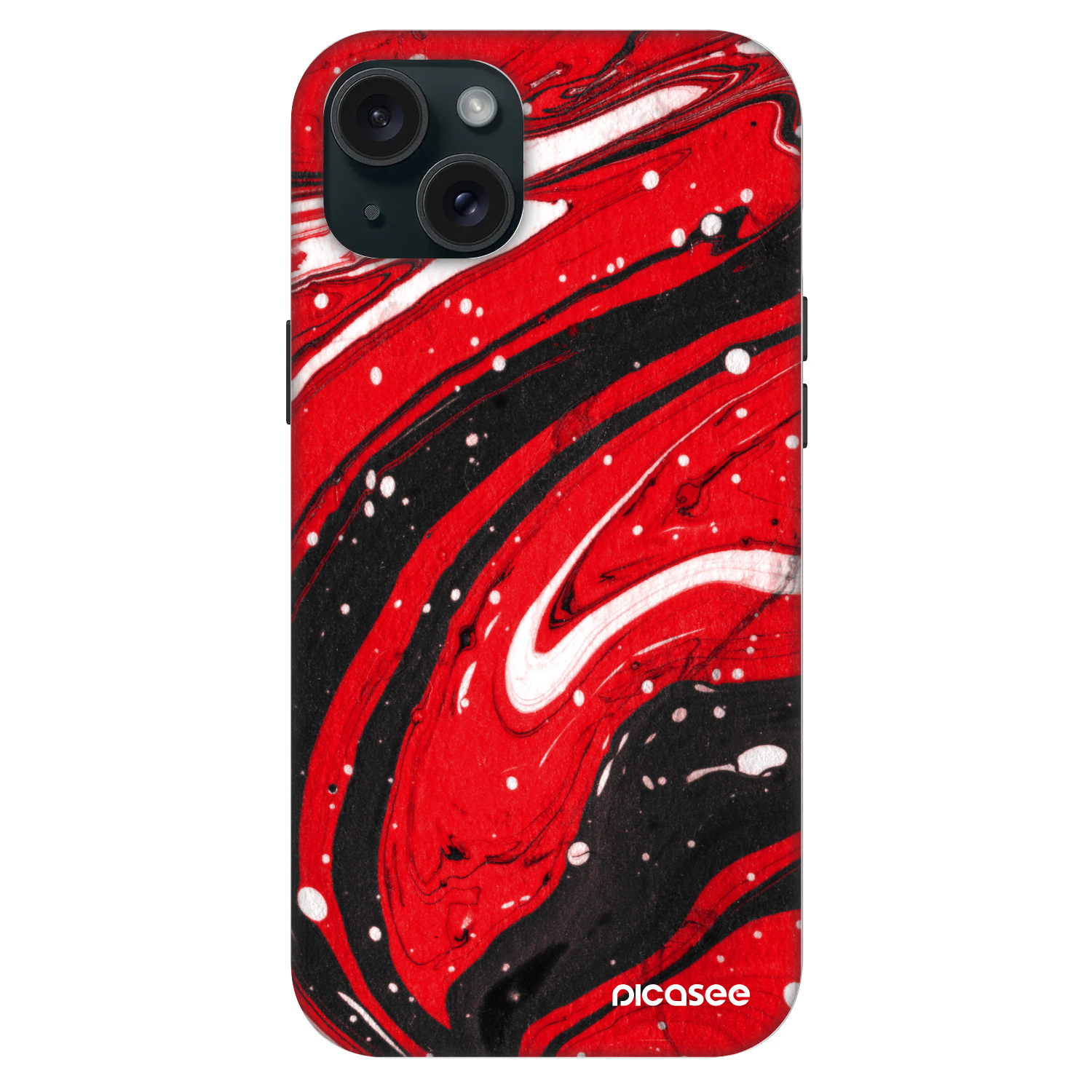 Picasee Fashion Case MagSafe za Apple iPhone 15 Plus - Red black