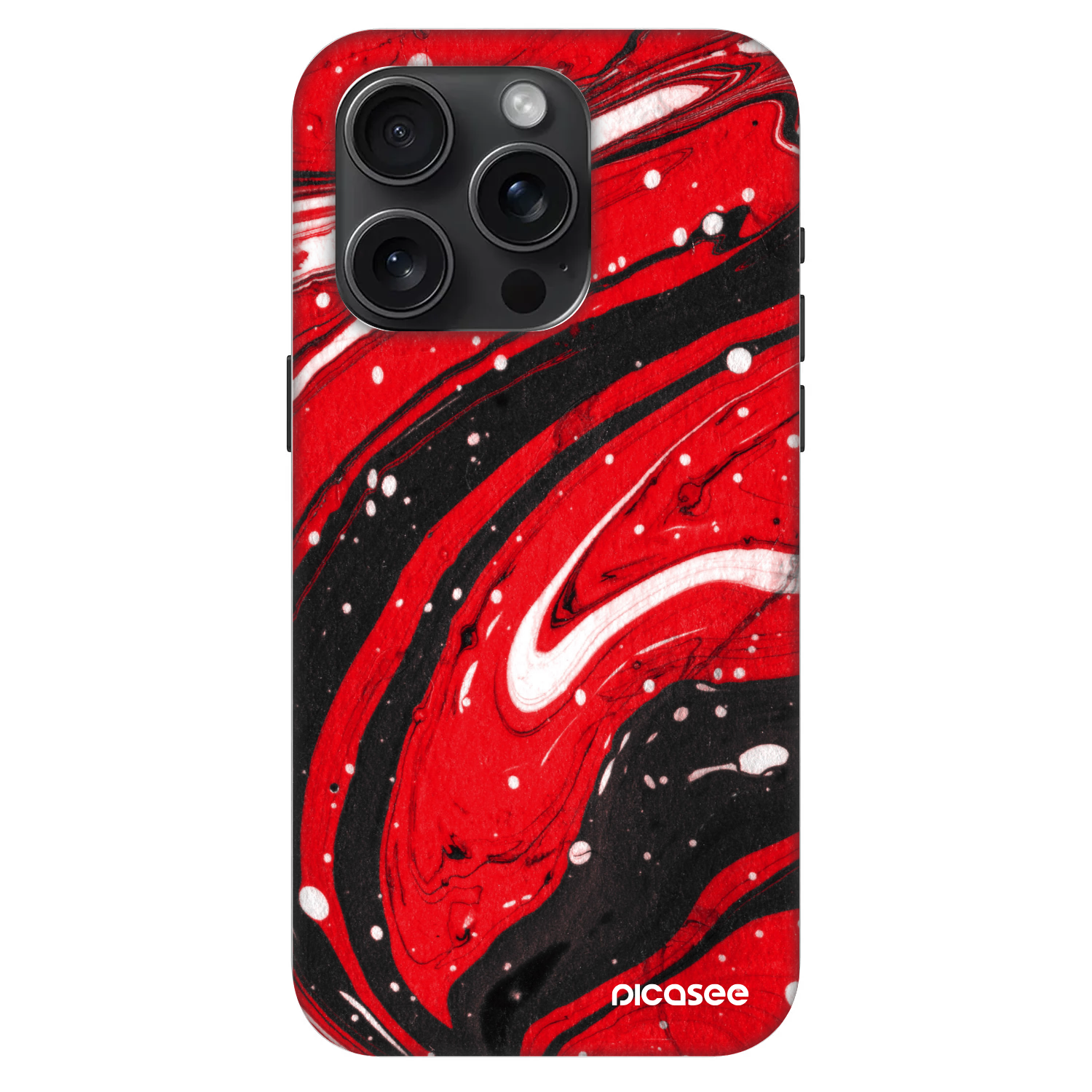 Picasee Fashion Case MagSafe za Apple iPhone 15 Pro - Red black