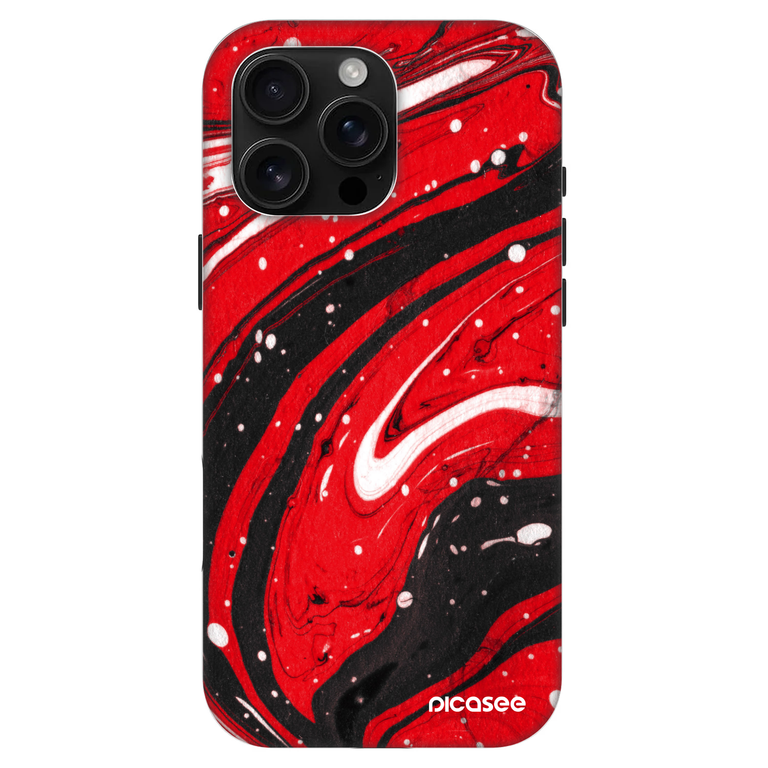 Picasee Fashion Case MagSafe za Apple iPhone 16 Pro Max - Red black