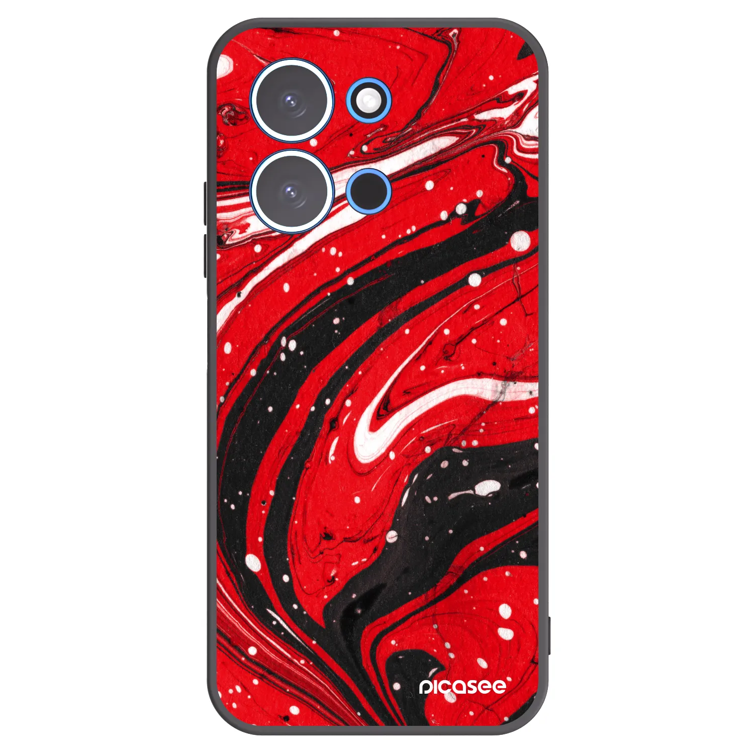 Picasee crna silikonska maskica za Xiaomi Redmi 15C 4G - Red black