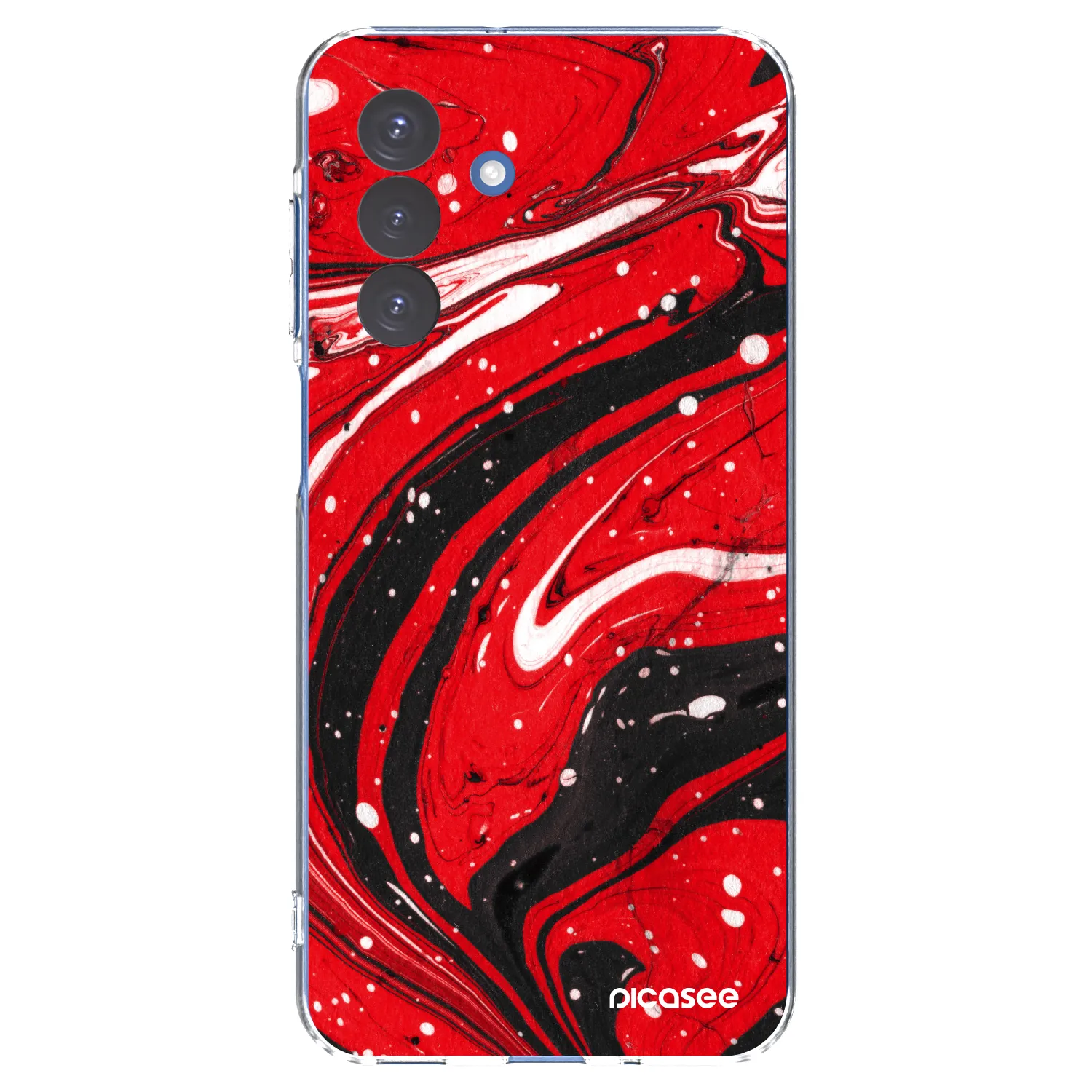 Picasee silikonska prozirna maskica za Samsung Galaxy A17 5G - Red black